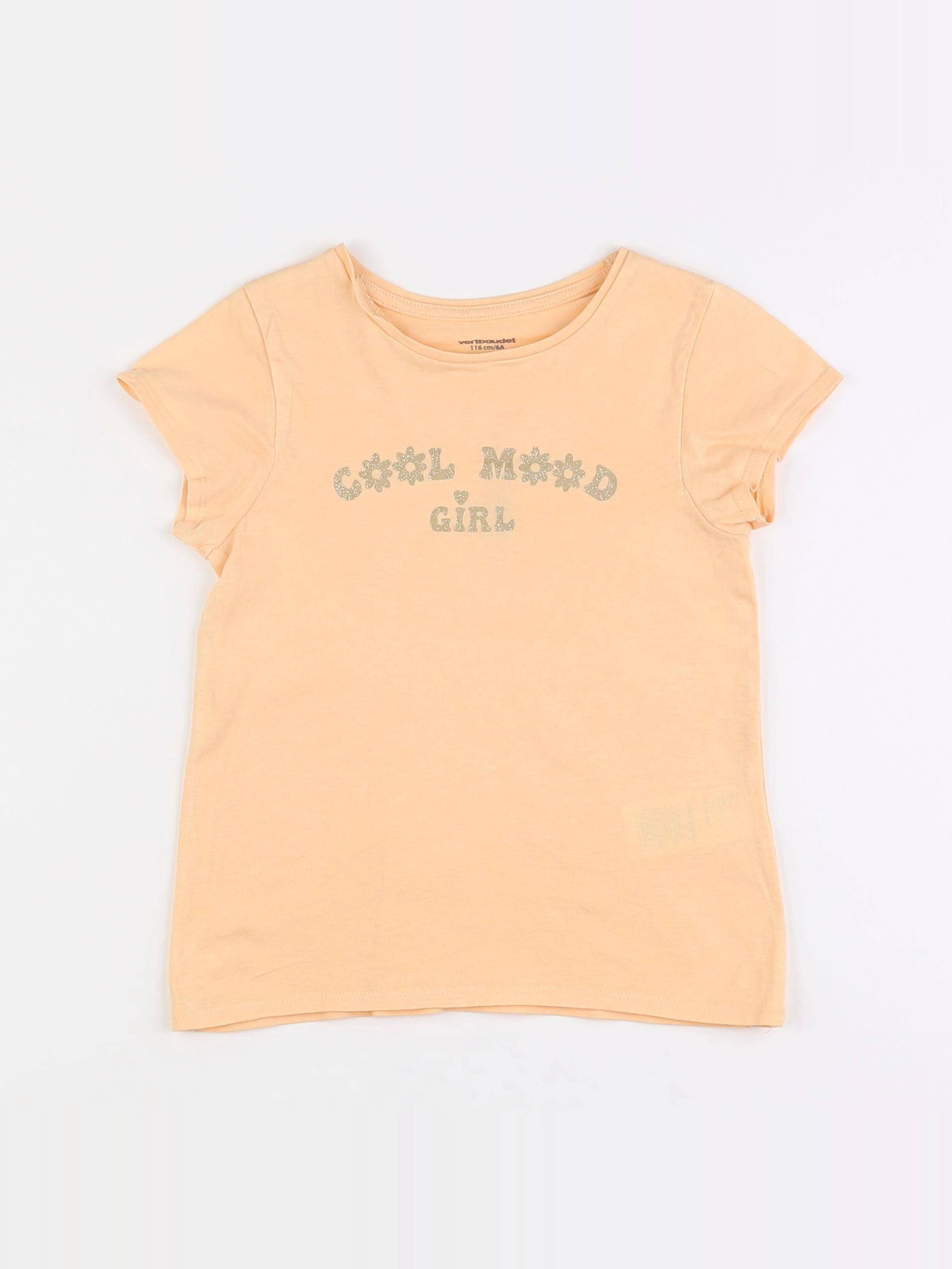 Vertbaudet - tee-shirt orange - 6 ans