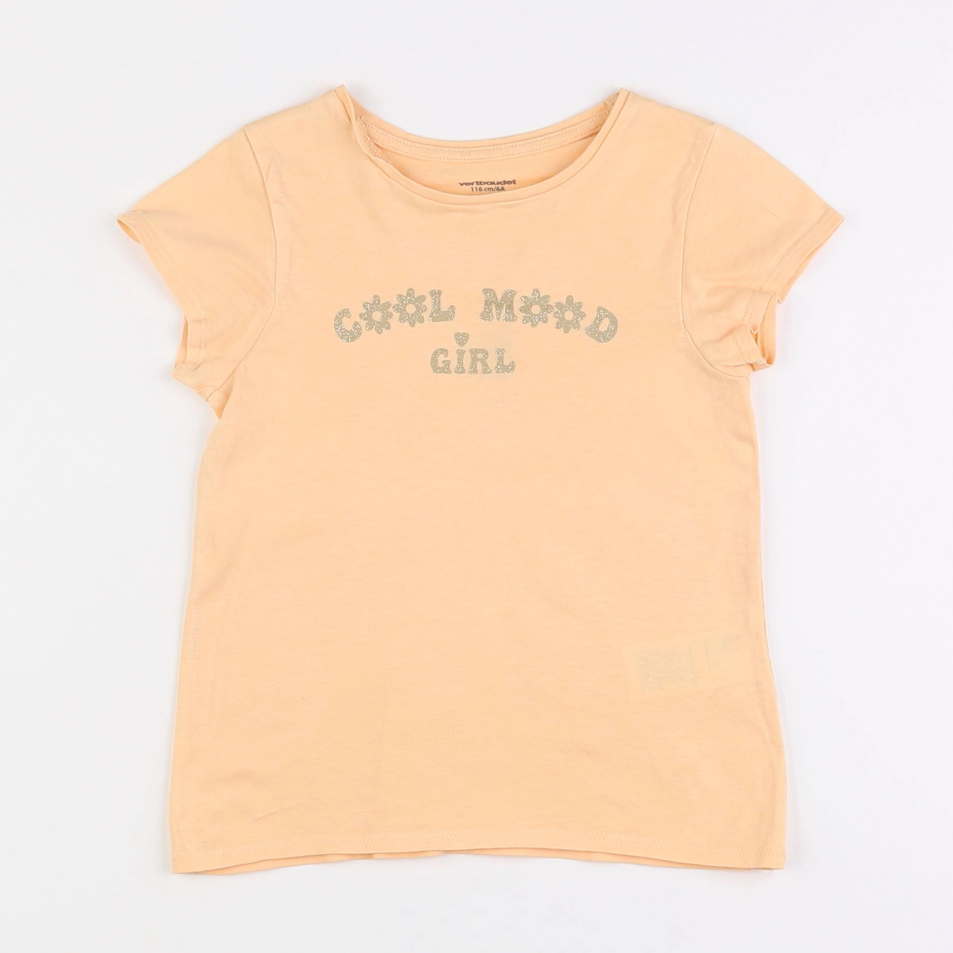 Vertbaudet - tee-shirt orange - 6 ans
