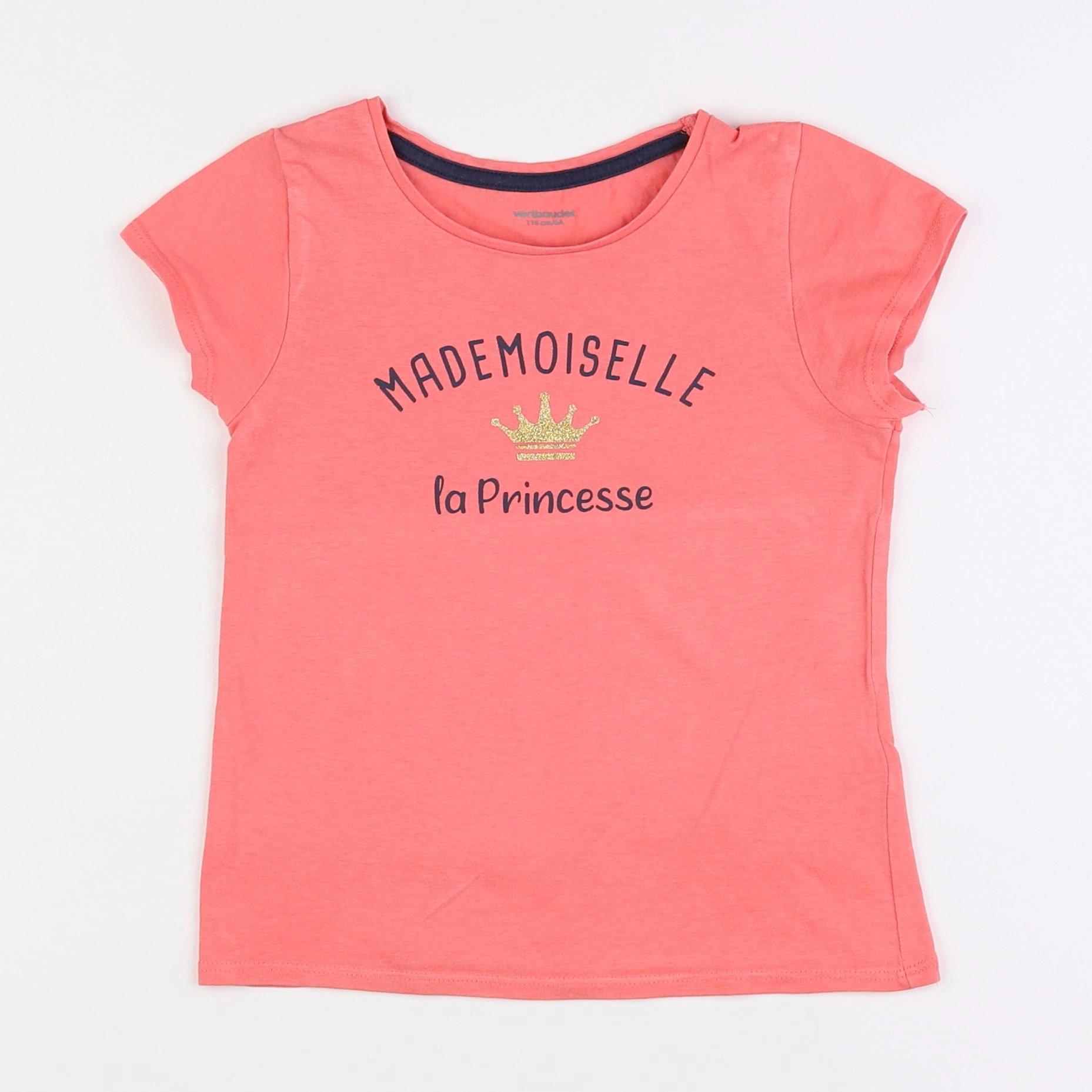 Vertbaudet - tee-shirt rose - 6 ans