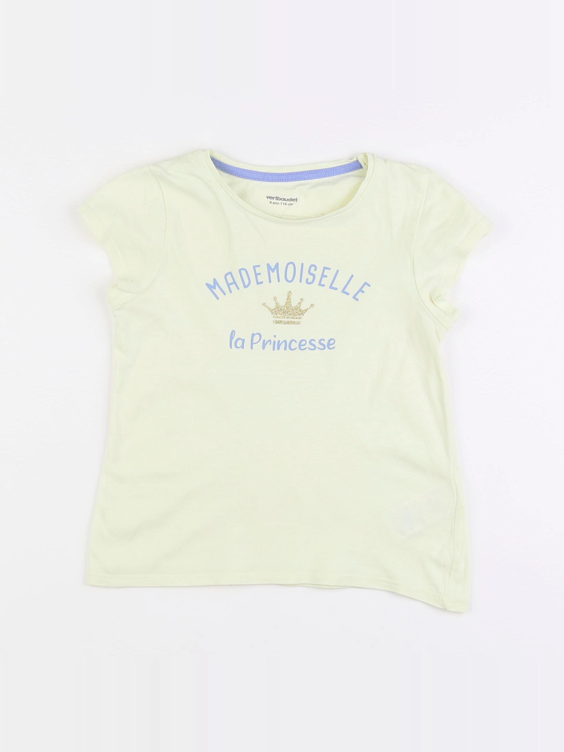 Vertbaudet - tee-shirt jaune - 6 ans