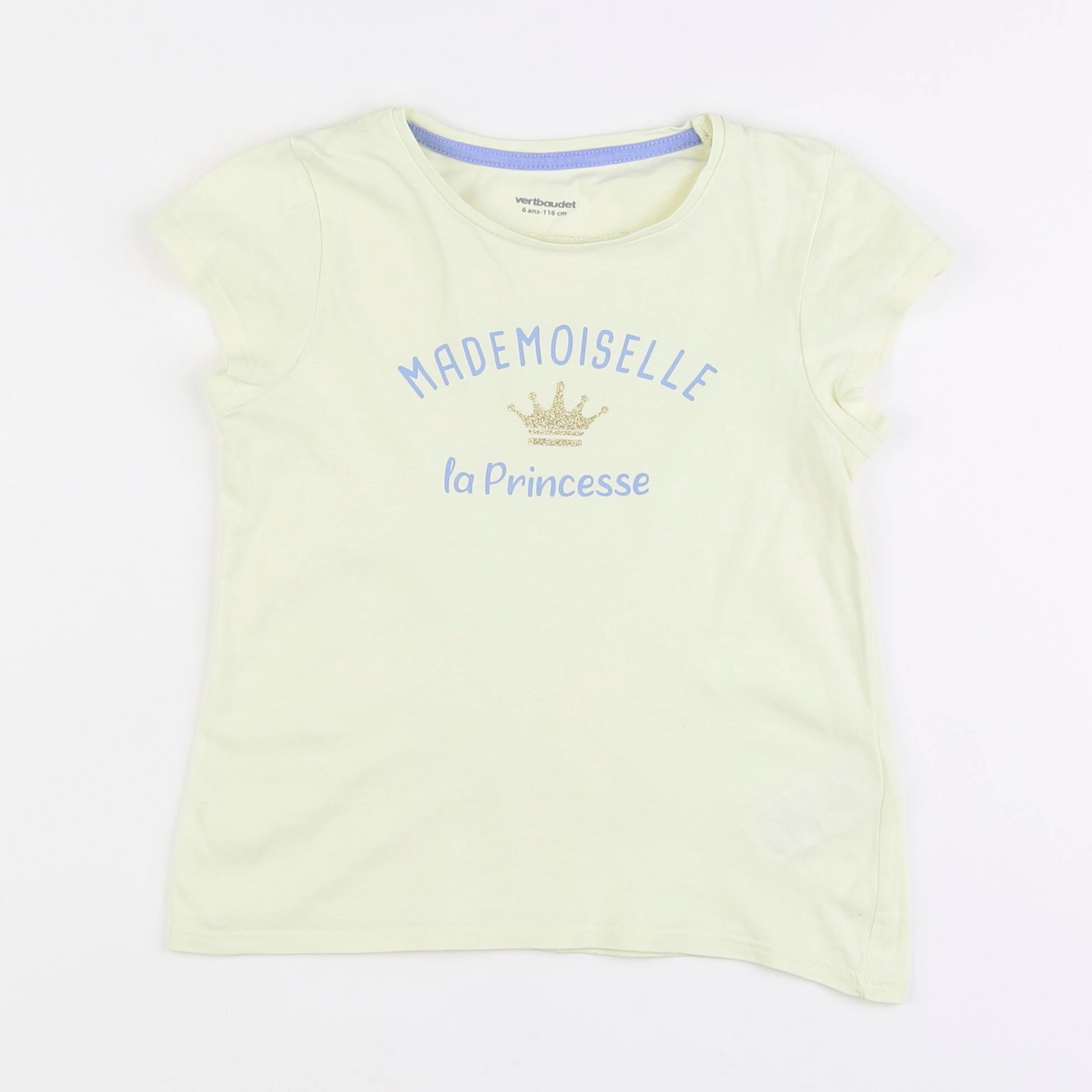 Vertbaudet - tee-shirt jaune - 6 ans