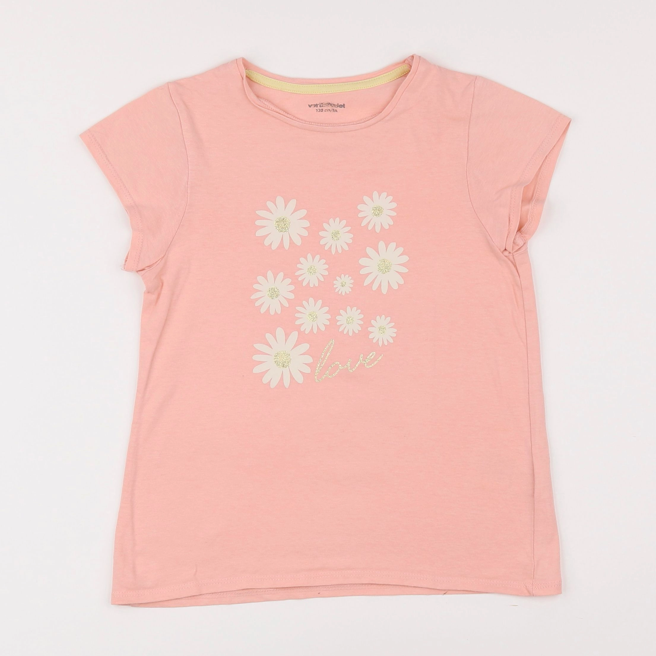 Vertbaudet - tee-shirt rose - 8 ans