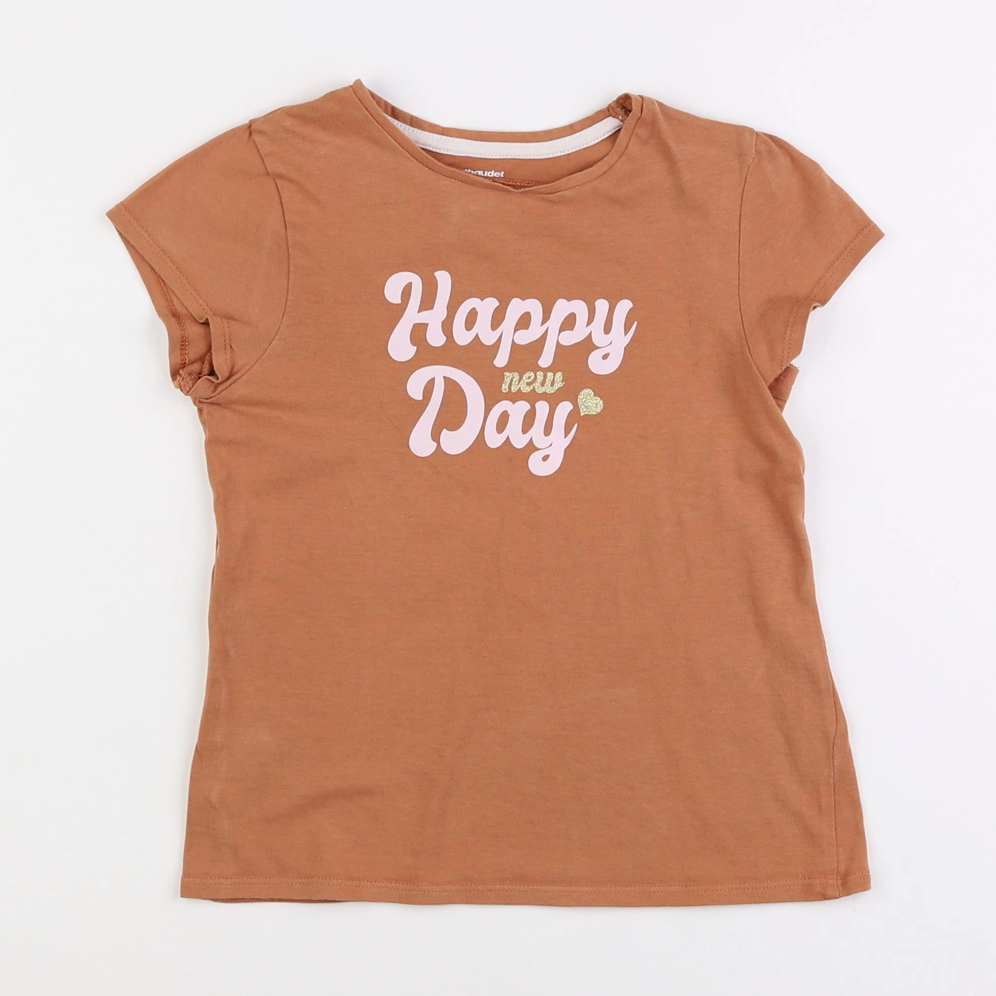 Vertbaudet - tee-shirt marron - 8 ans