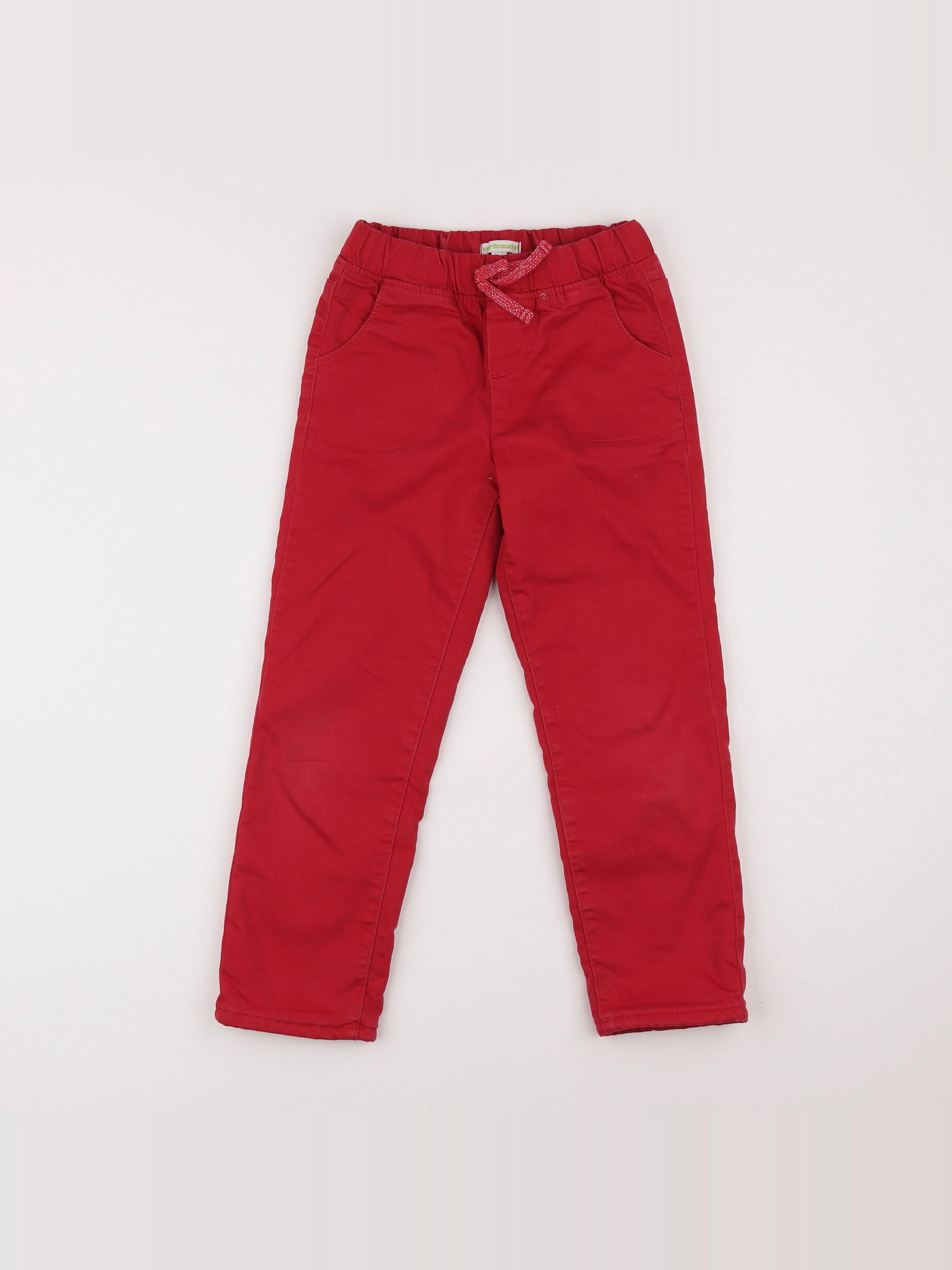 Vertbaudet - pantalon doublé rose - 7 ans