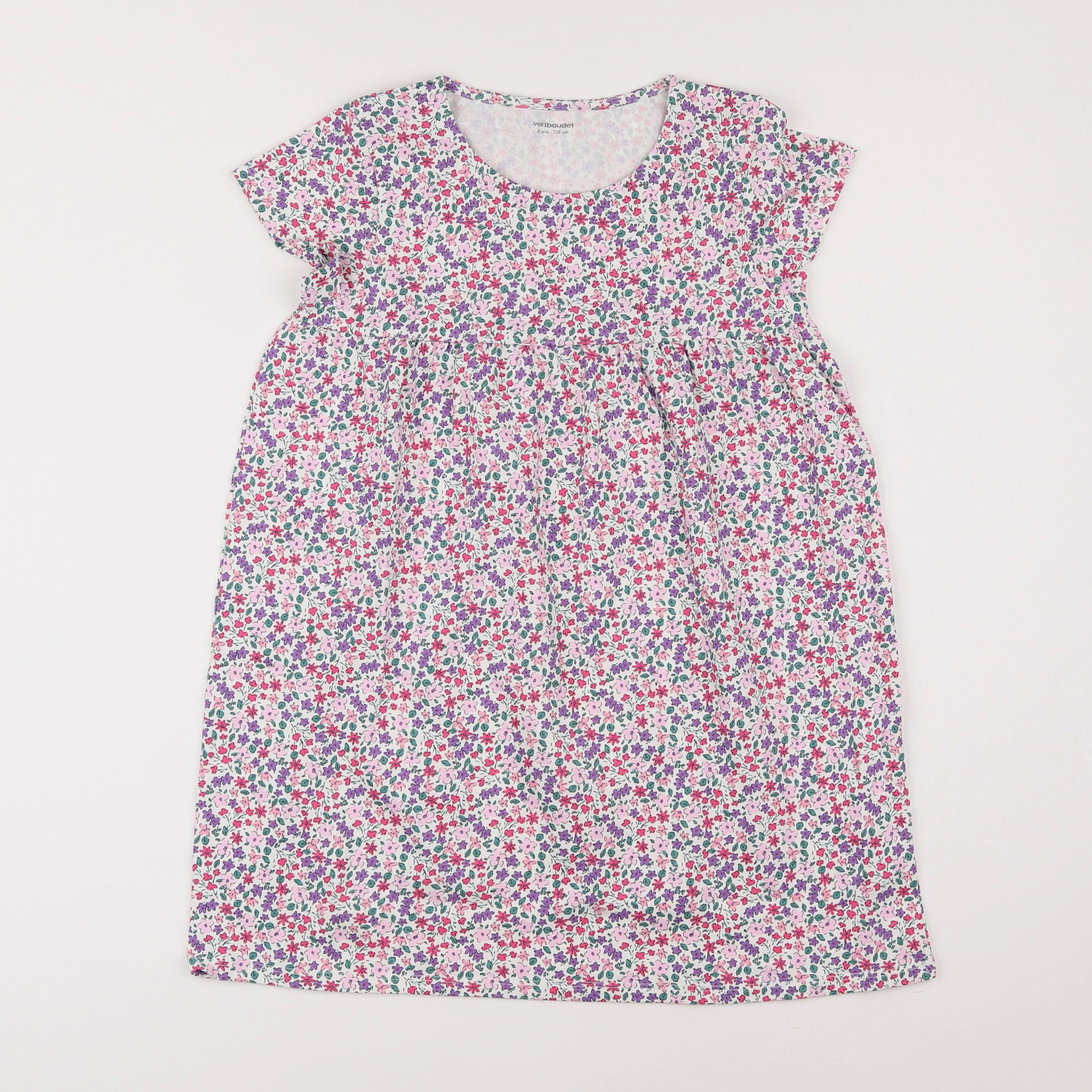 Vertbaudet - robe violet - 8 ans