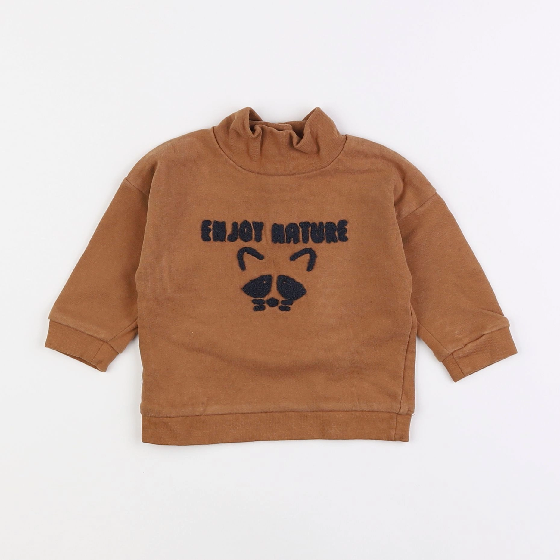 Vertbaudet - sweat marron - 6 mois