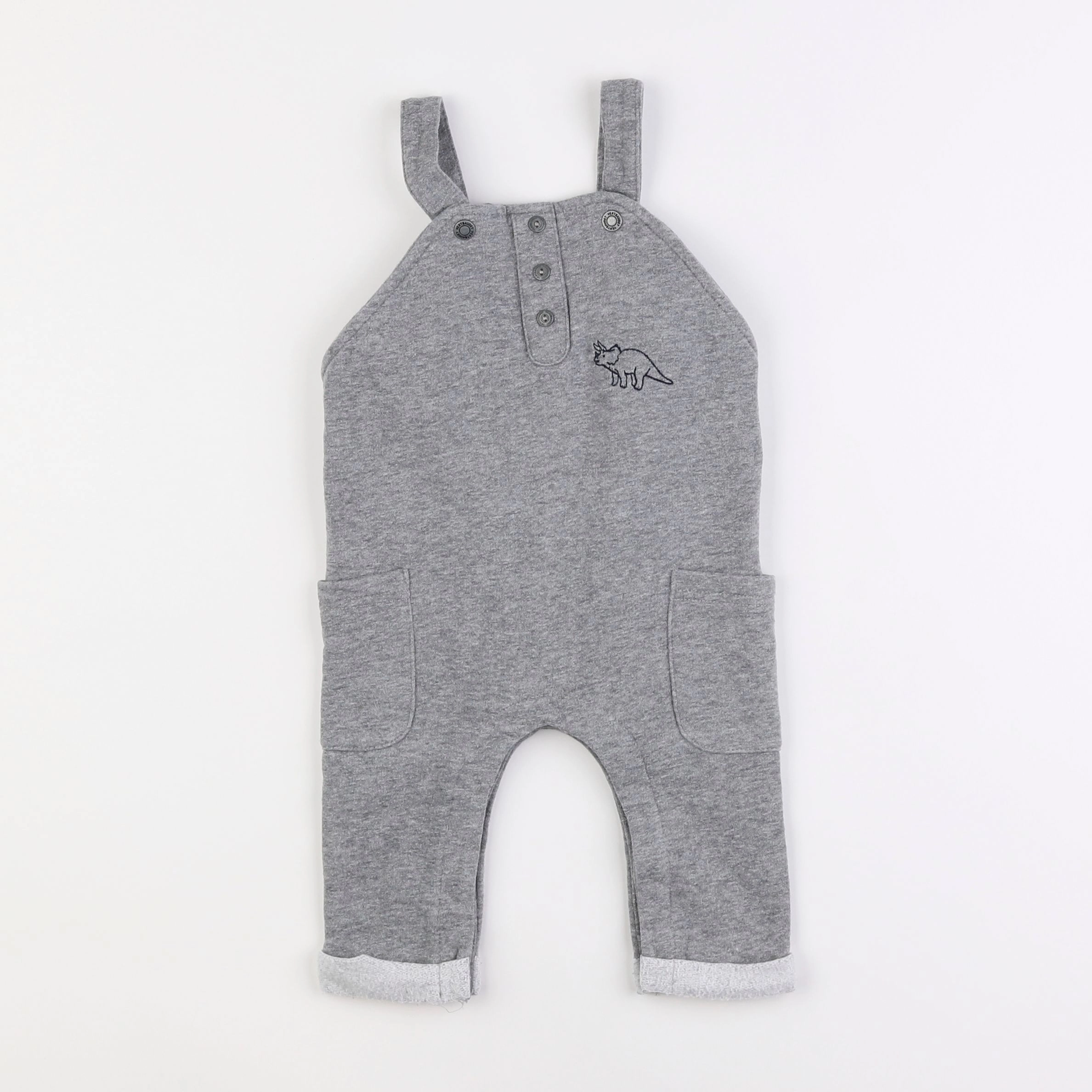 Vertbaudet - combinaison doublé gris - 6 mois