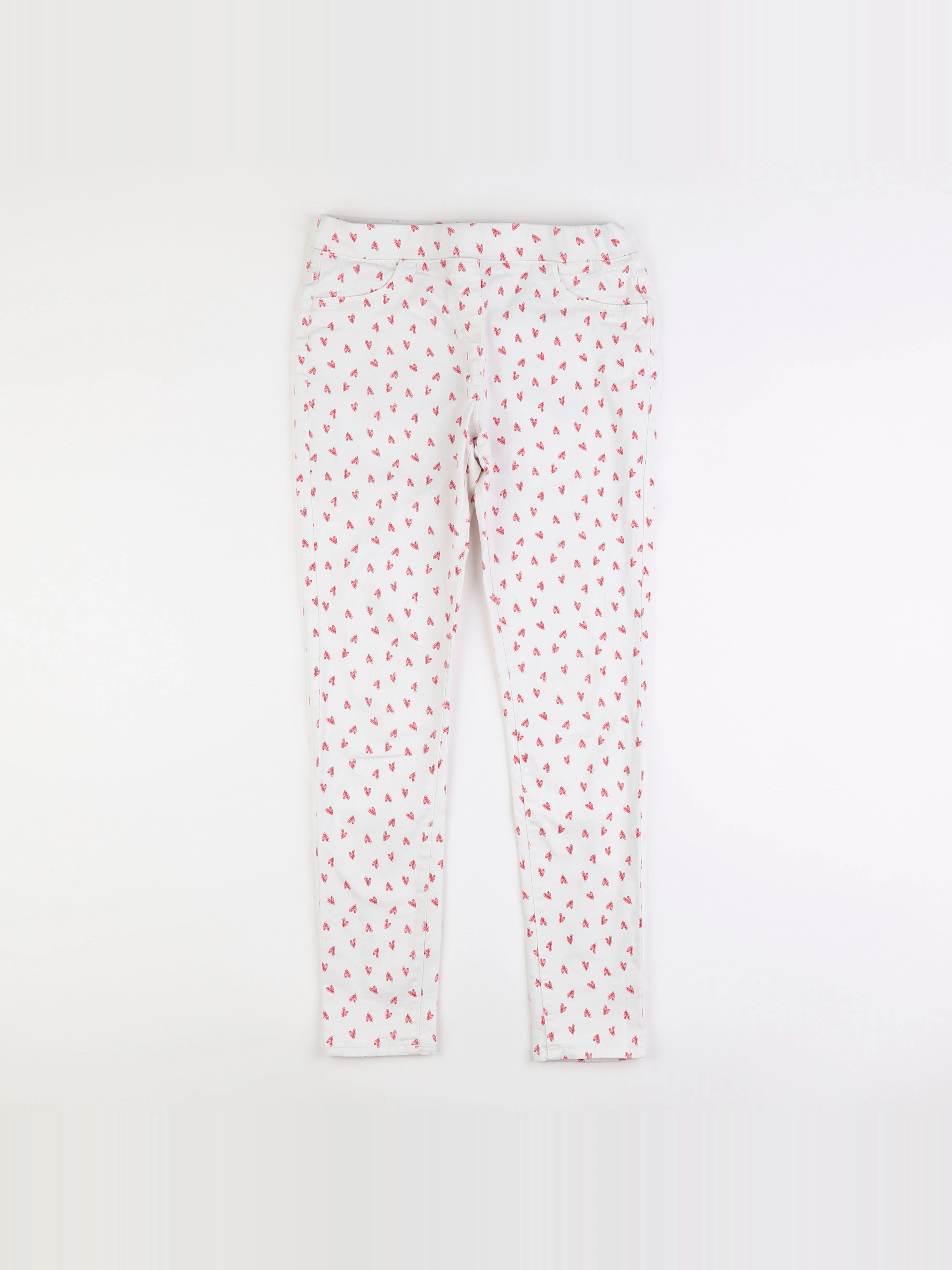 Vertbaudet - jegging blanc, rouge - 14 ans