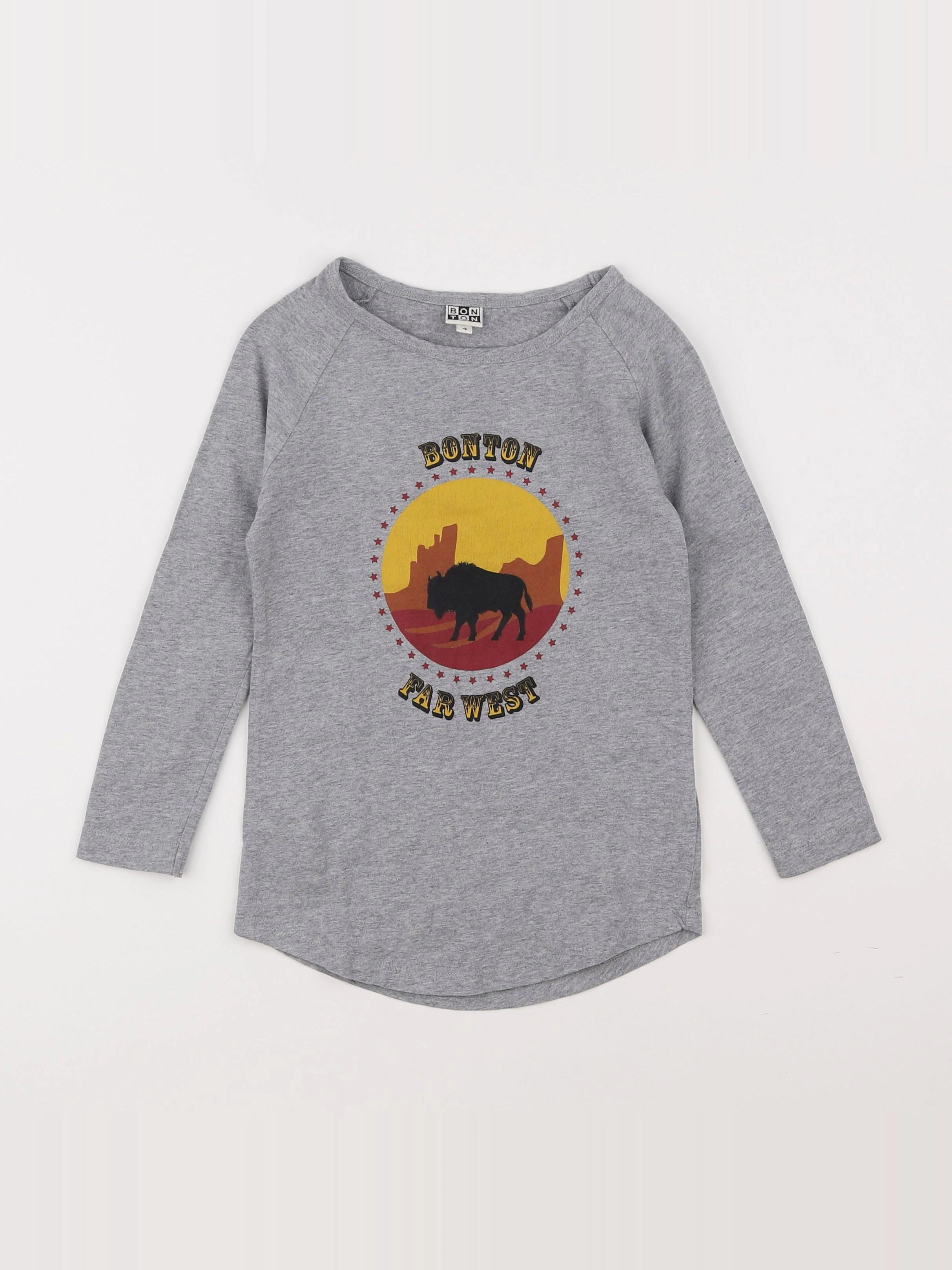 Bonton - tee-shirt gris - 4 ans