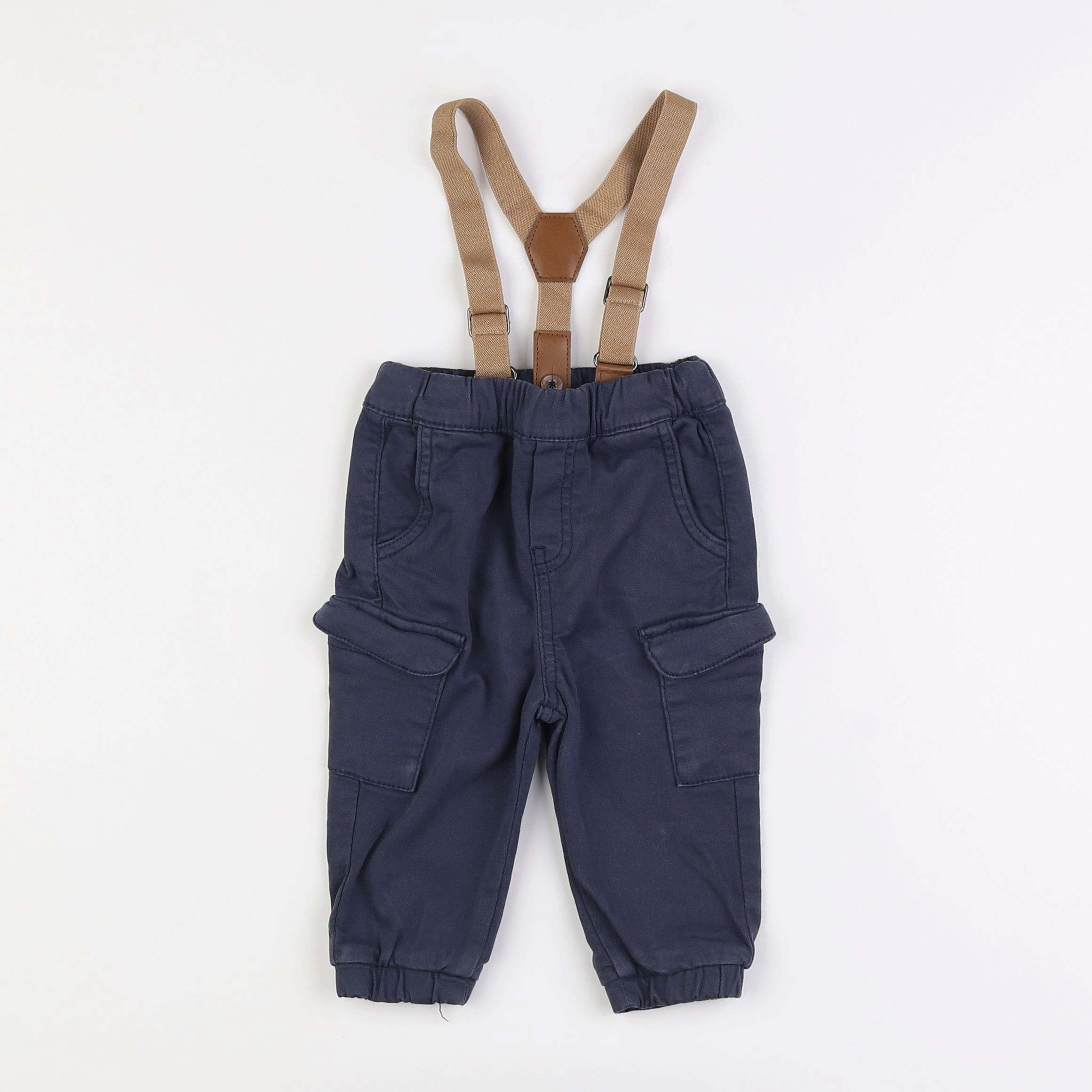 Vertbaudet - pantalon bleu - 6 mois