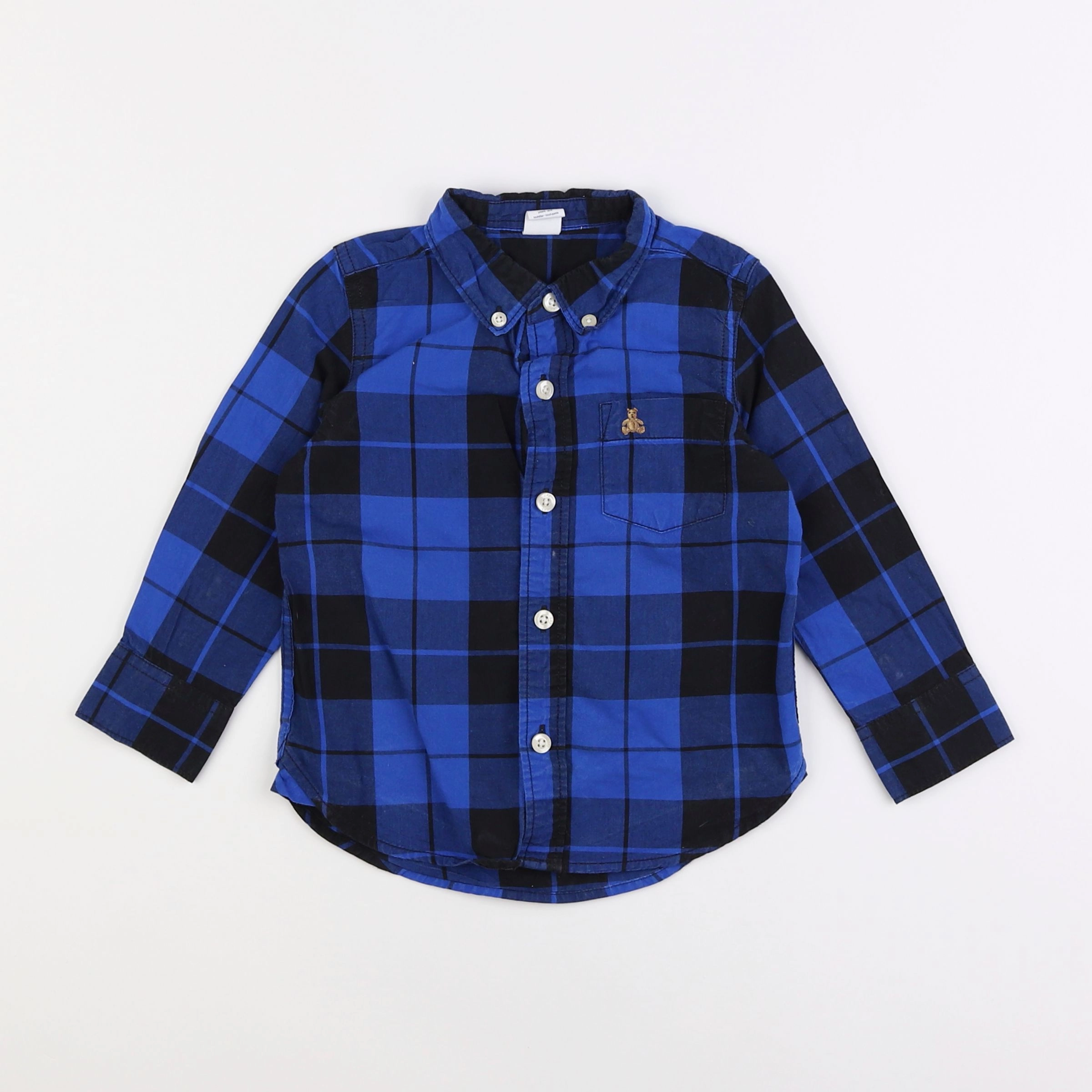 GAP - chemise bleu, noir - 2 ans