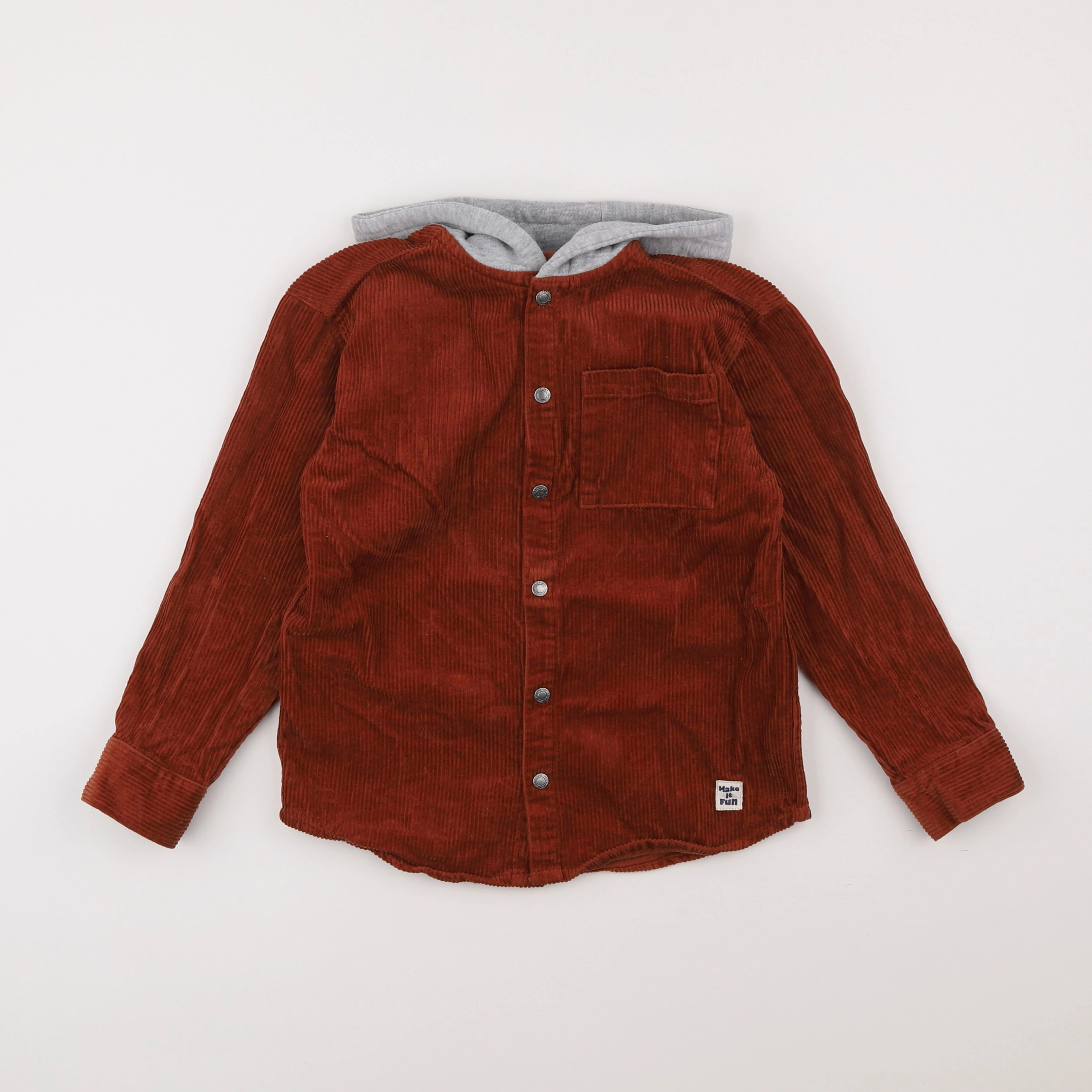 Vertbaudet - chemise marron - 8 ans