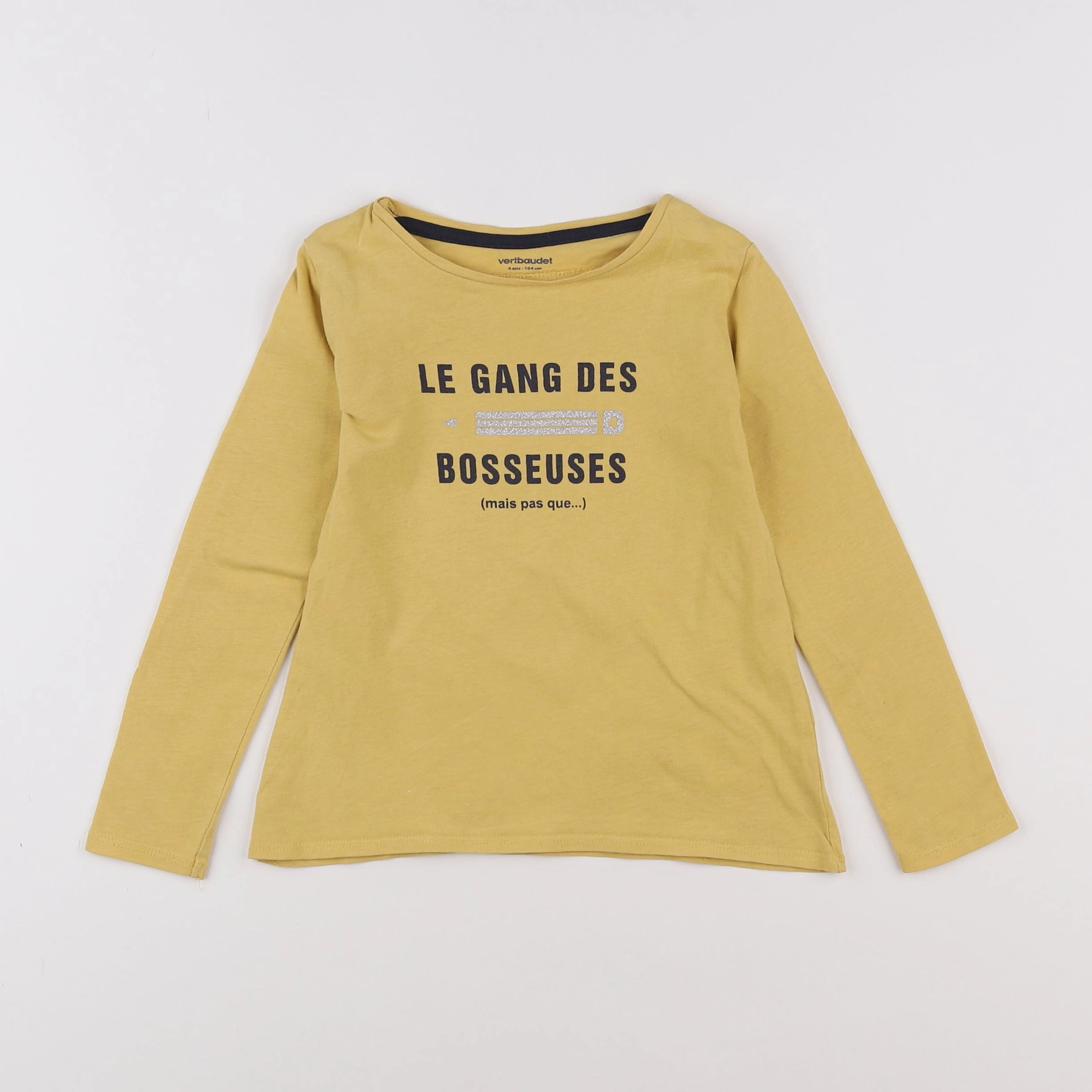 Vertbaudet - tee-shirt jaune - 4 ans