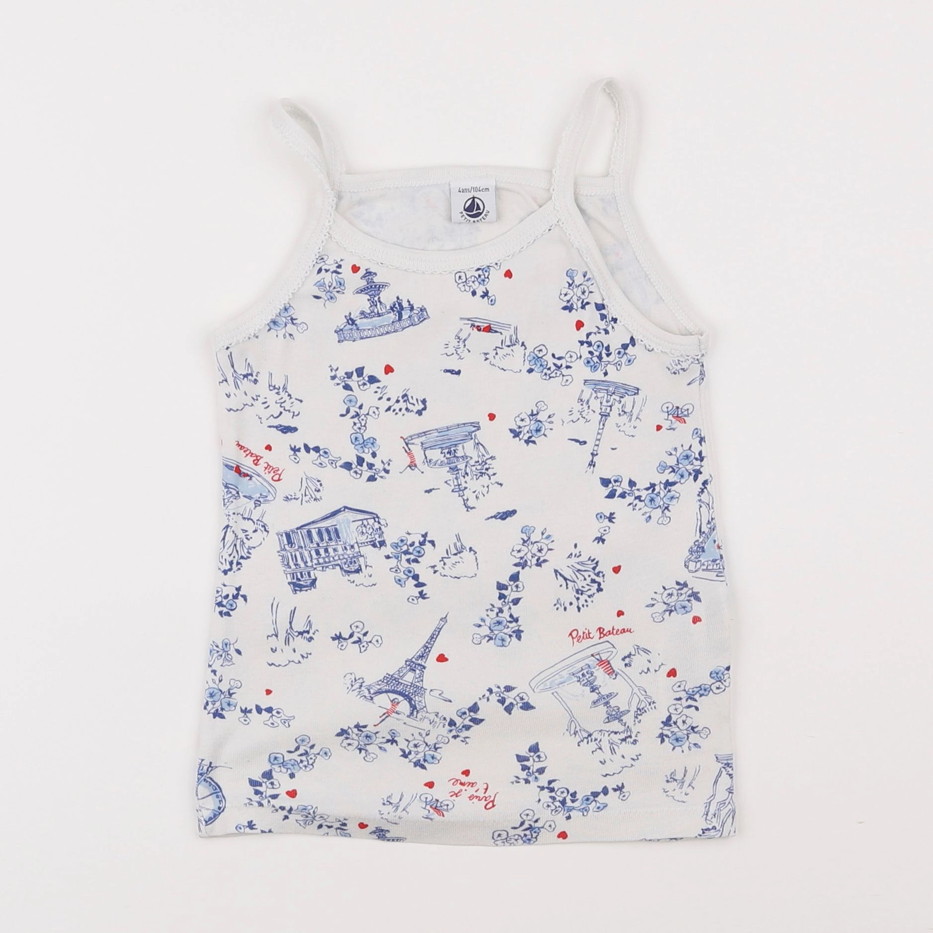 Petit Bateau - maillot de corps blanc - 4 ans