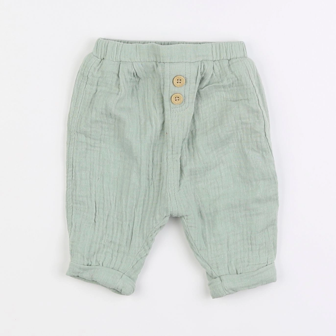 Vertbaudet - pantalon vert - 1 mois