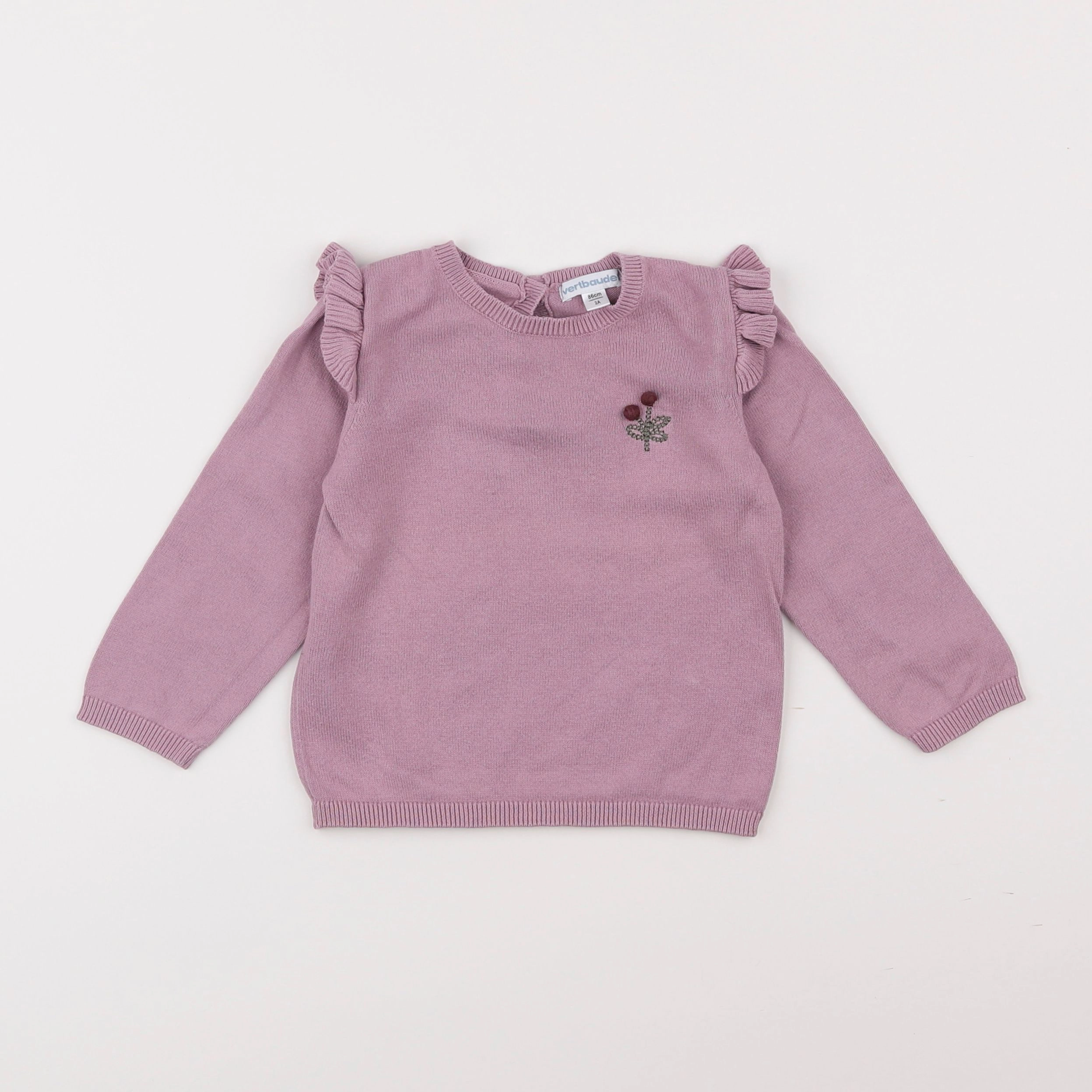 Vertbaudet - pull violet - 2 ans