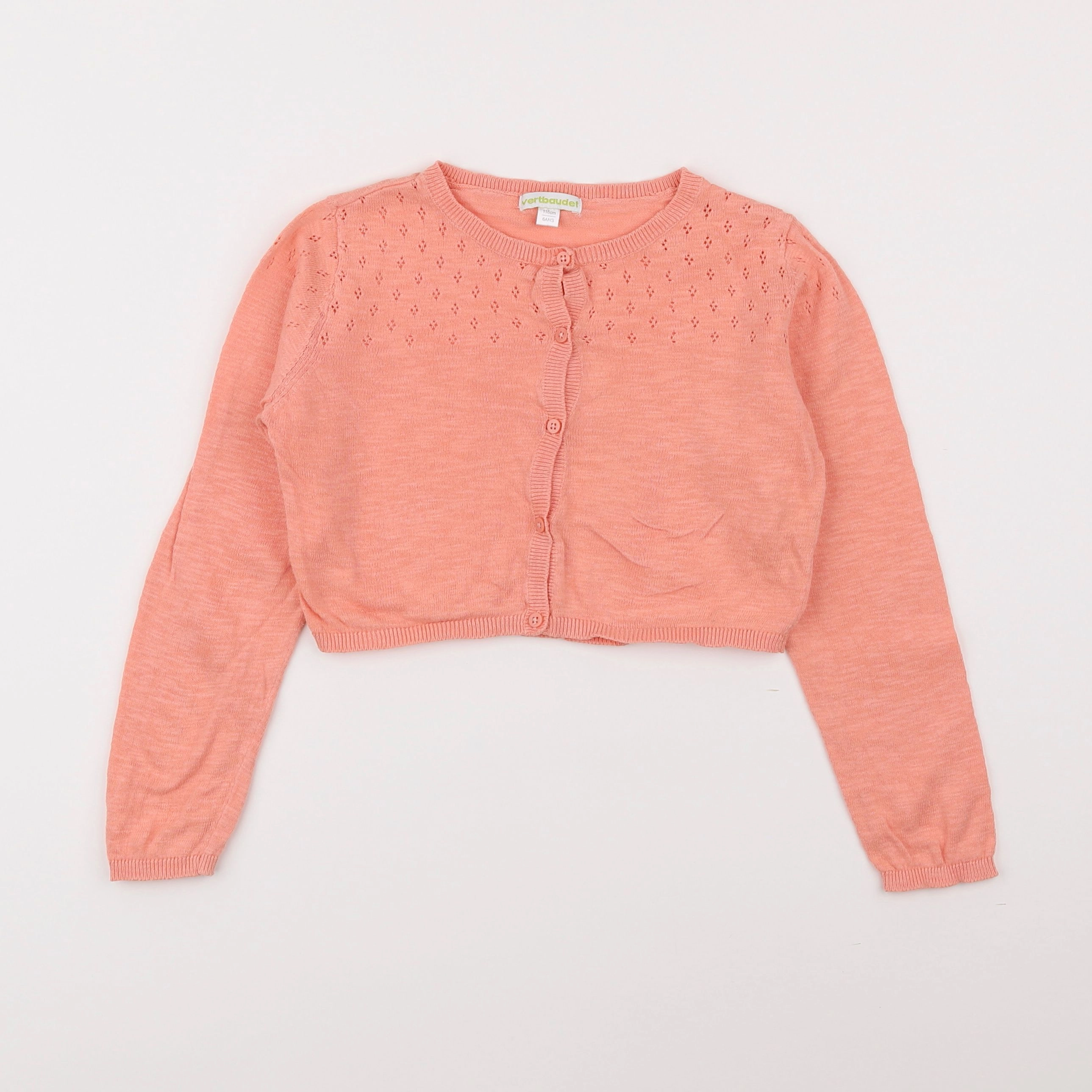 Vertbaudet - gilet rose - 6 ans