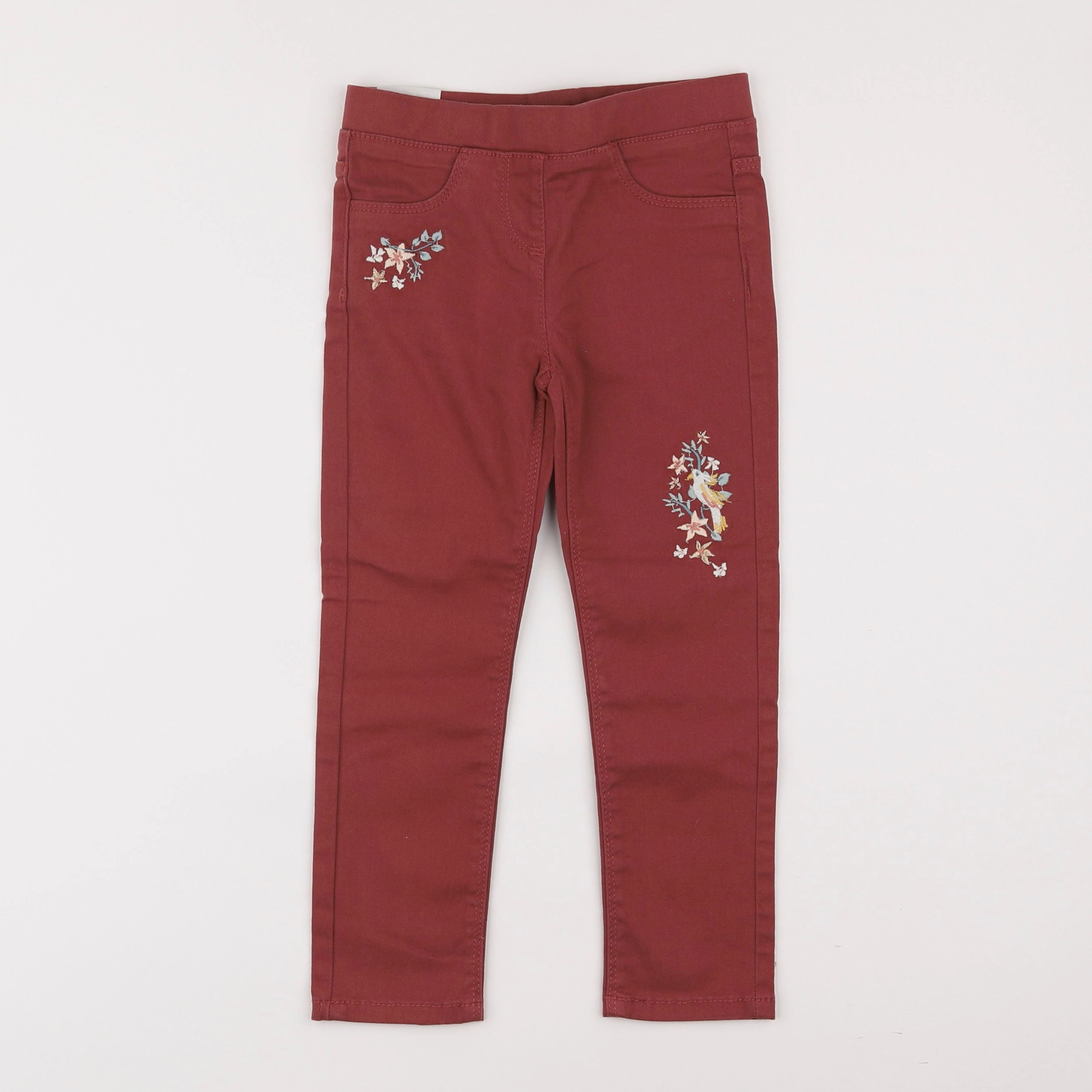 Vertbaudet - jegging rouge - 4 ans