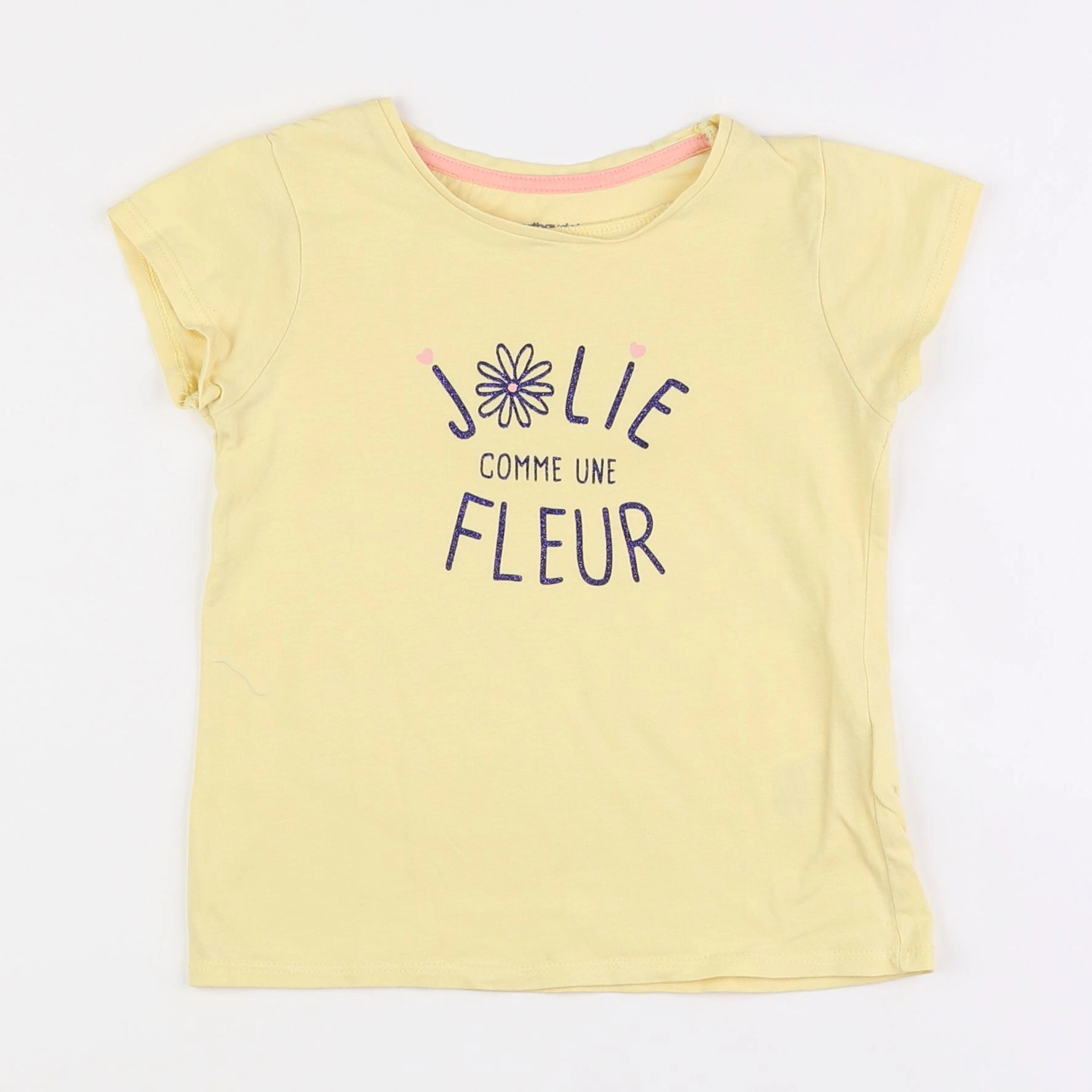 Vertbaudet - tee-shirt jaune - 5 ans