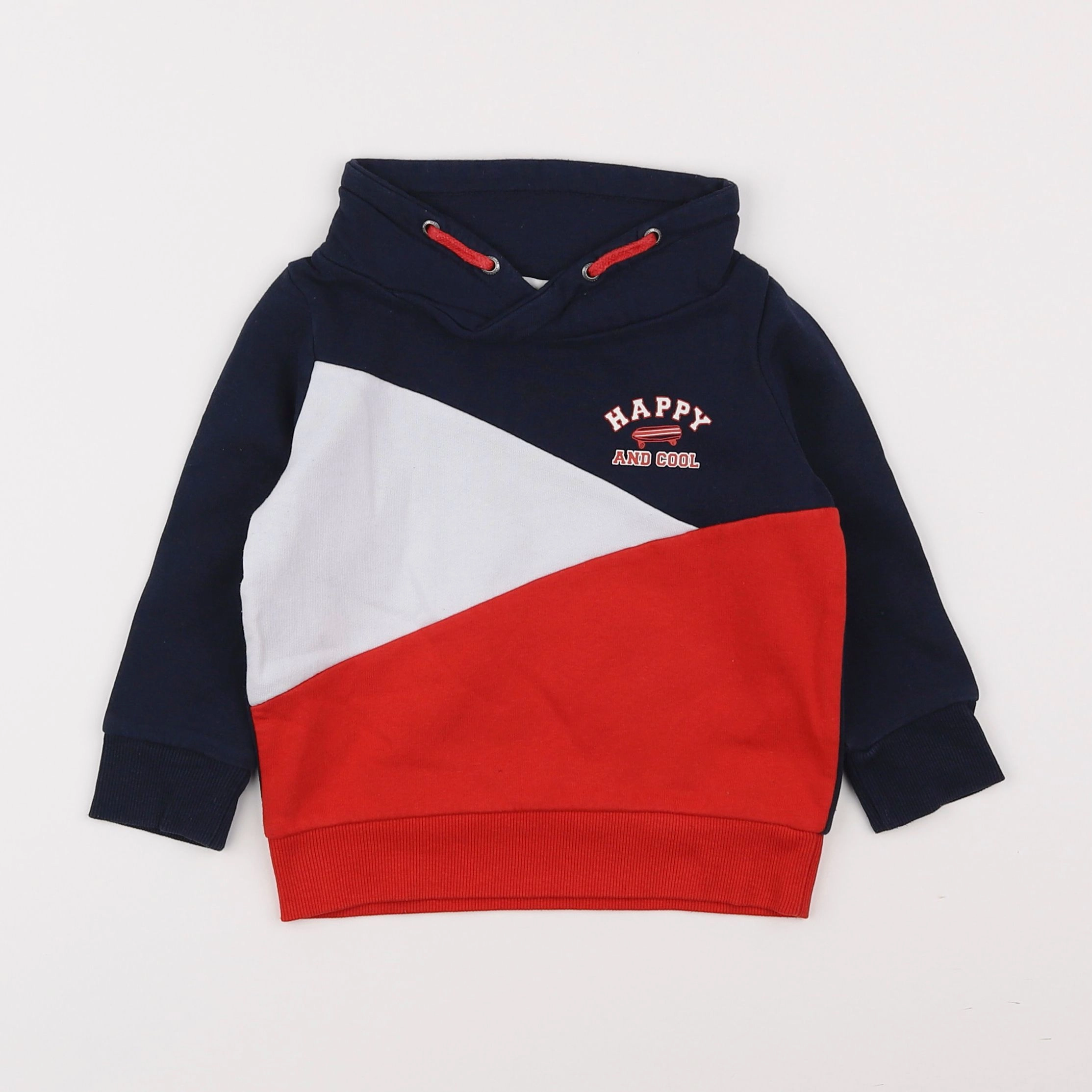 Vertbaudet - sweat multicolore - 2 ans