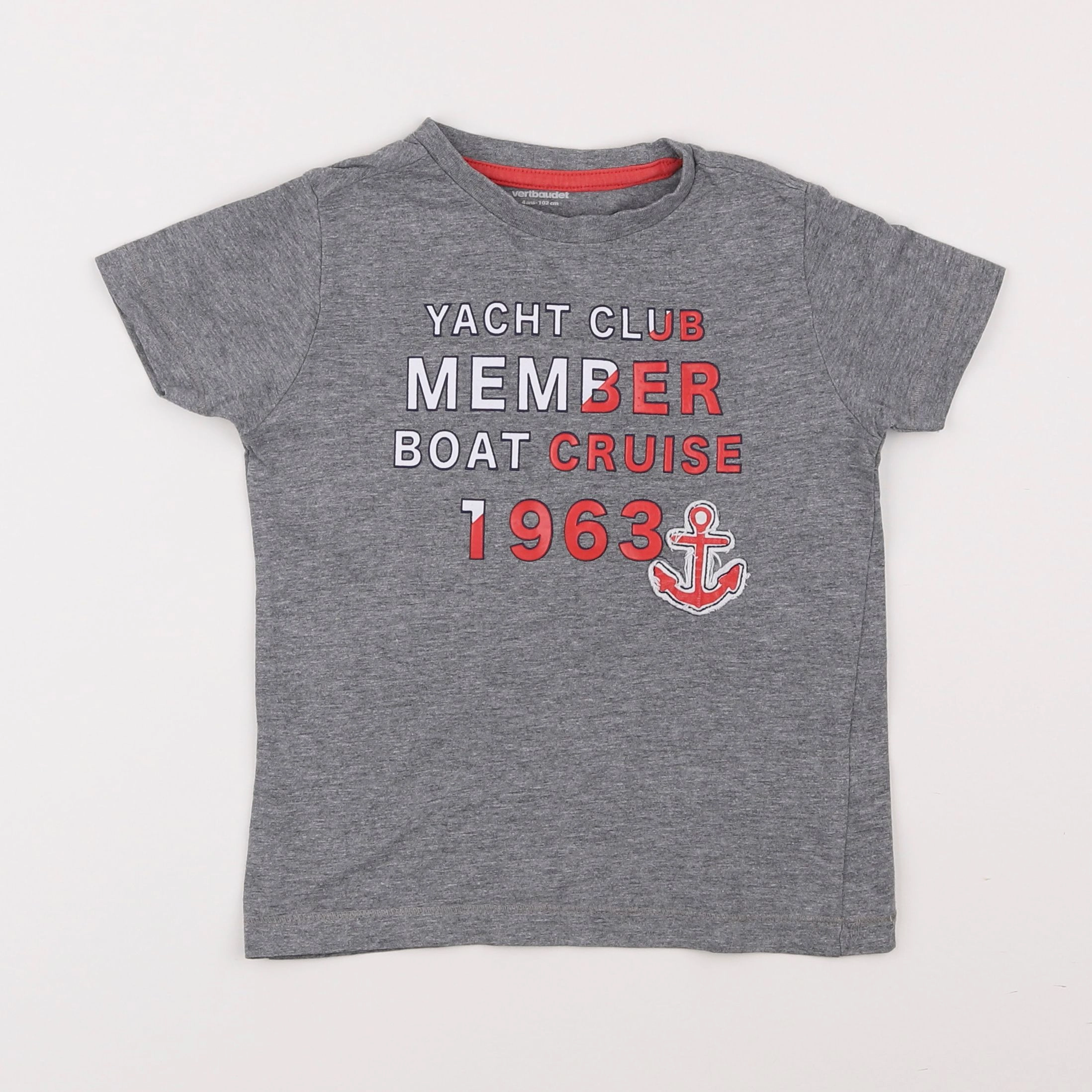 Vertbaudet - tee-shirt gris - 4 ans