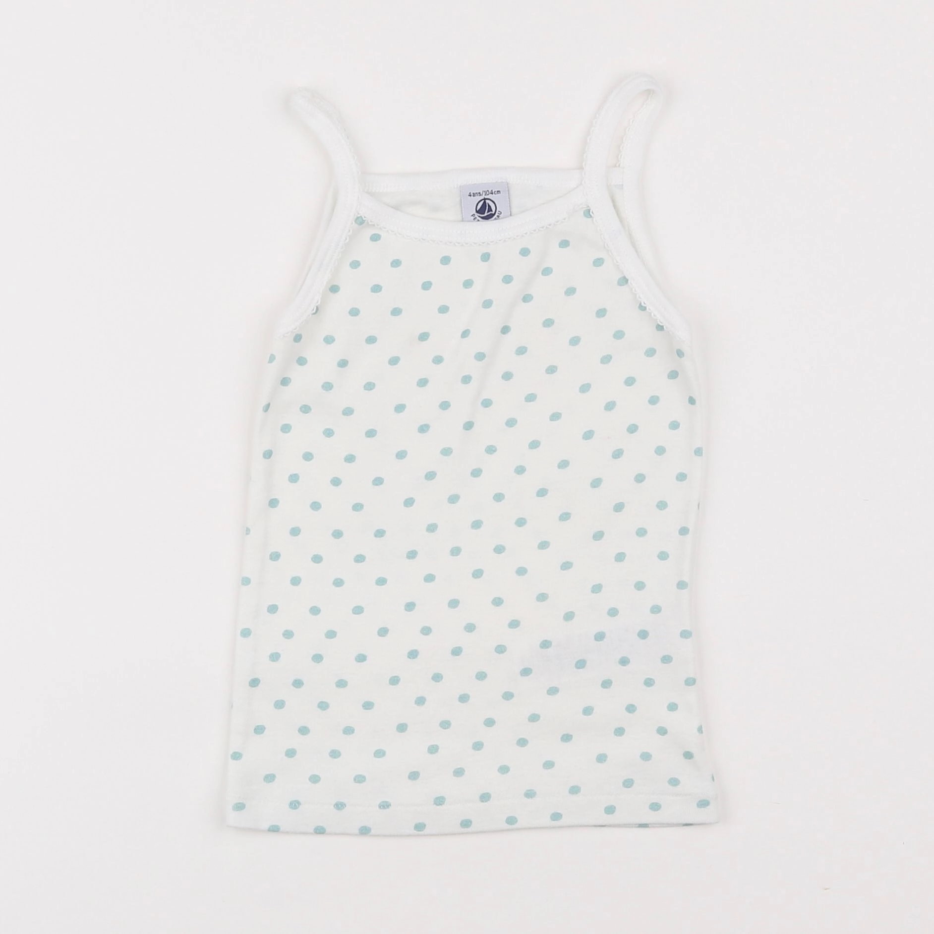 Petit Bateau - maillot de corps vert - 4 ans