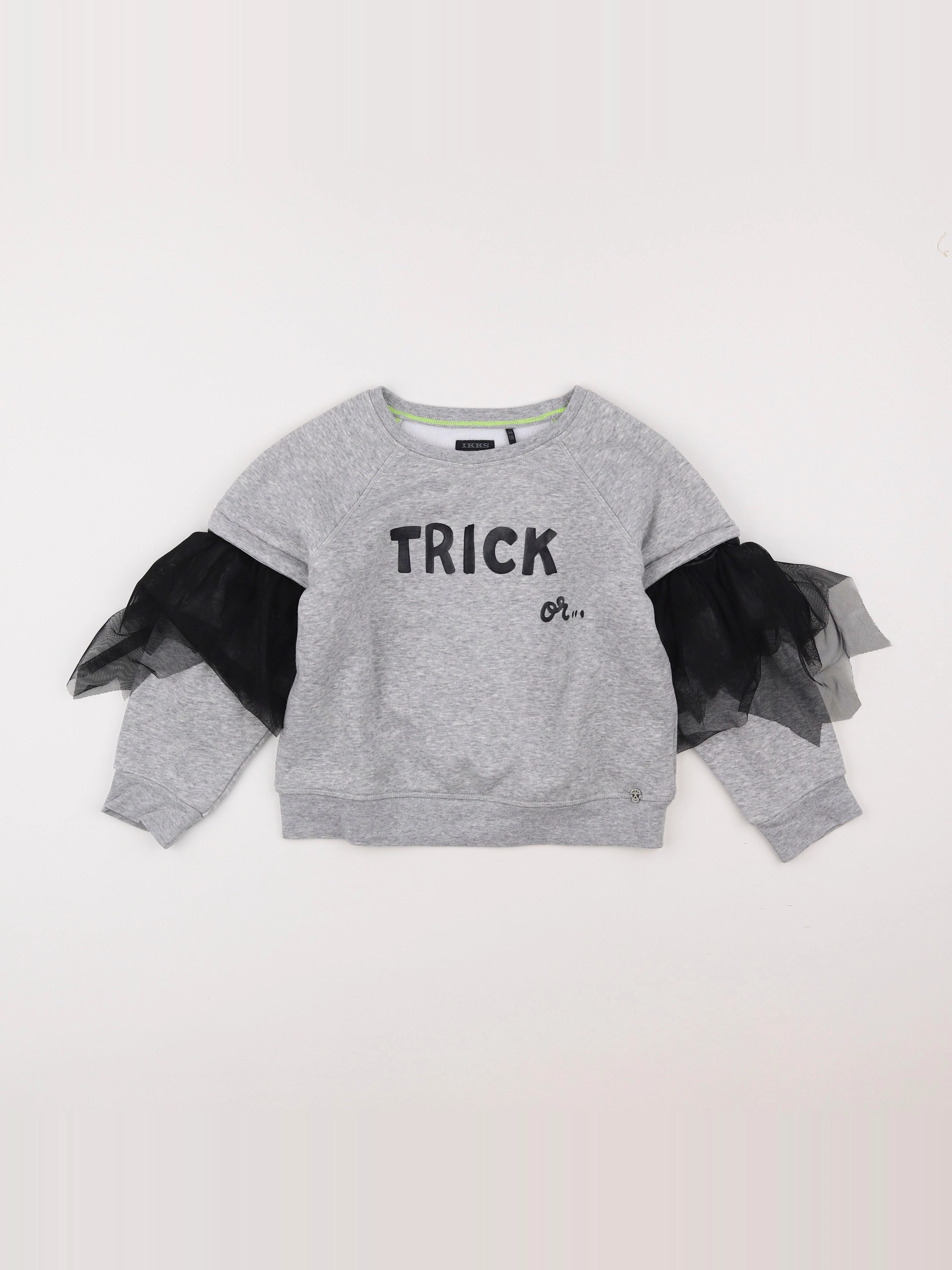 IKKS - sweat gris - 6 ans