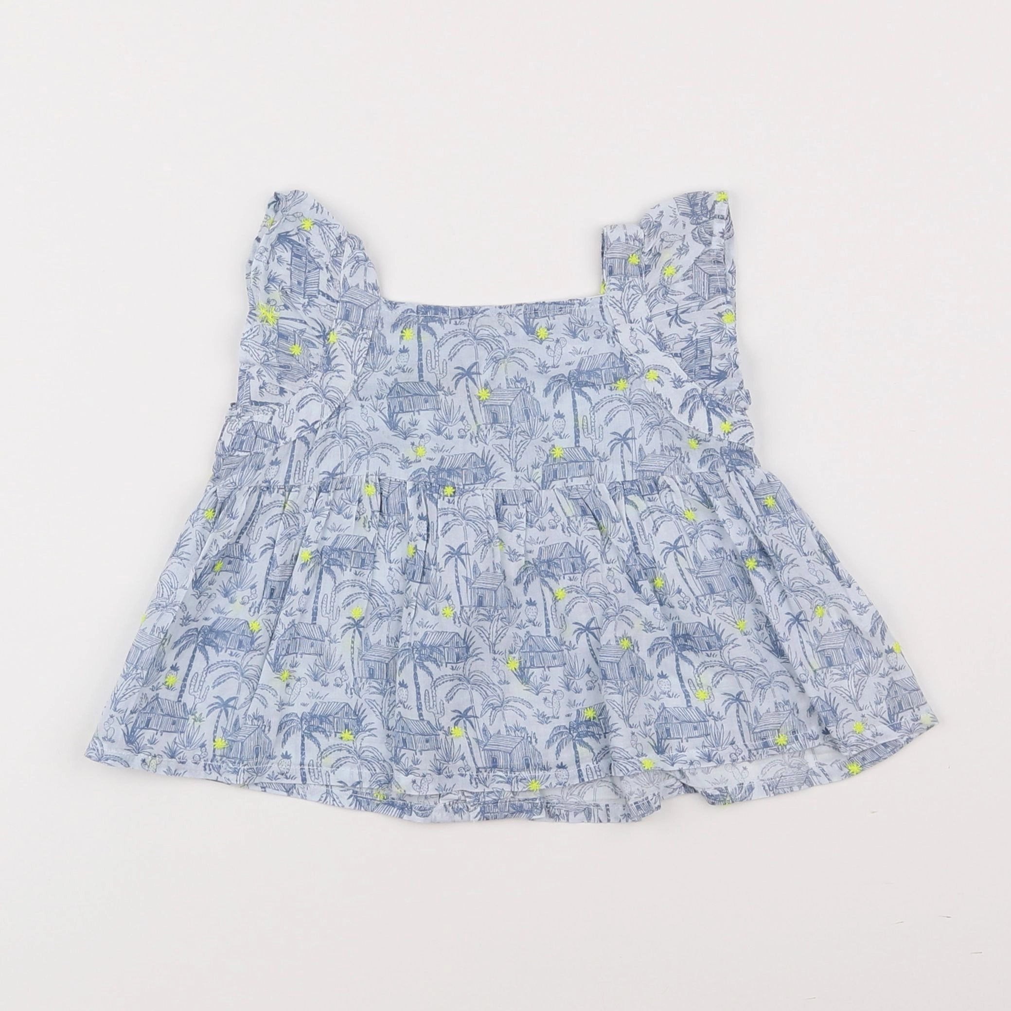 Boutchou - blouse bleu - 9 mois