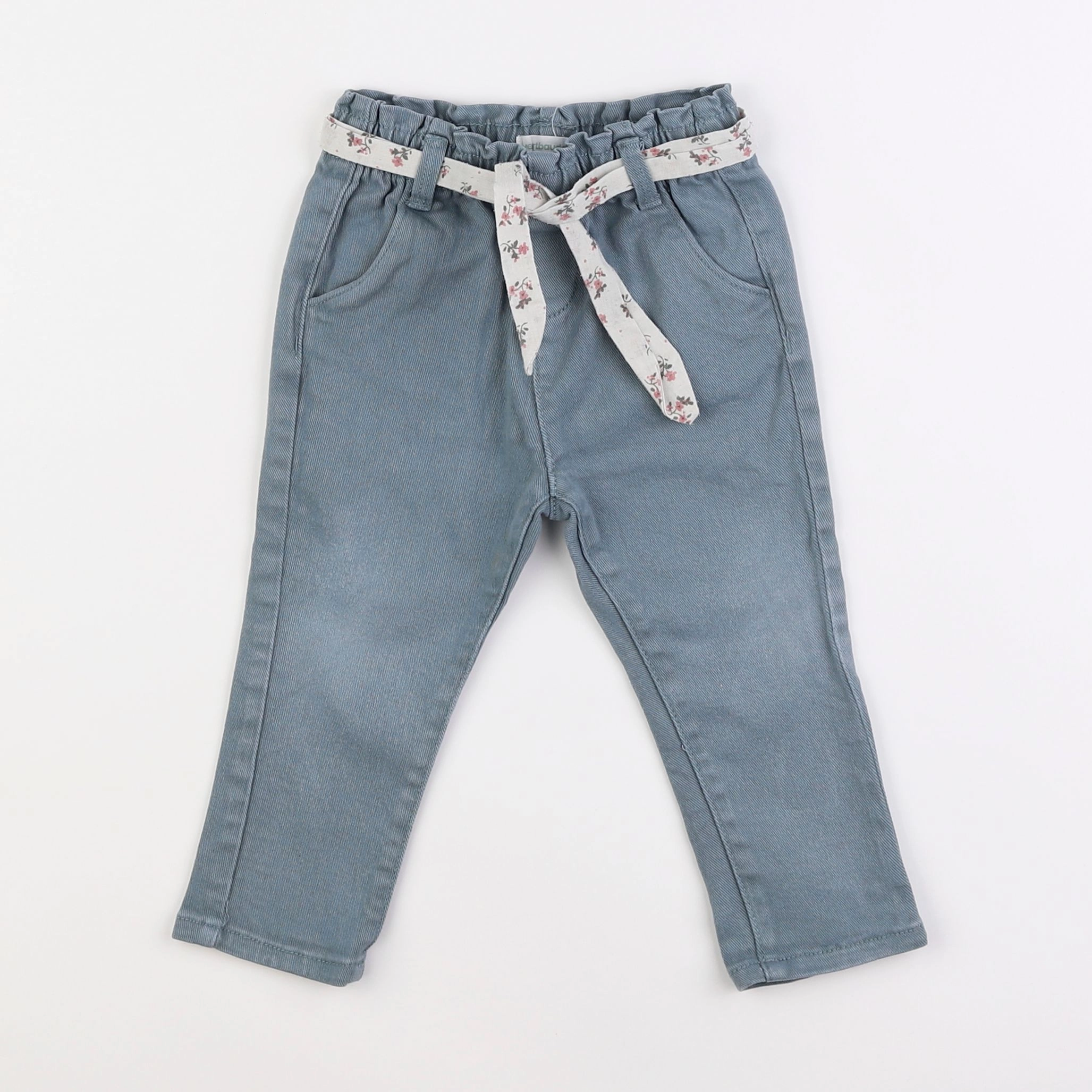 Vertbaudet - pantalon bleu - 18 mois