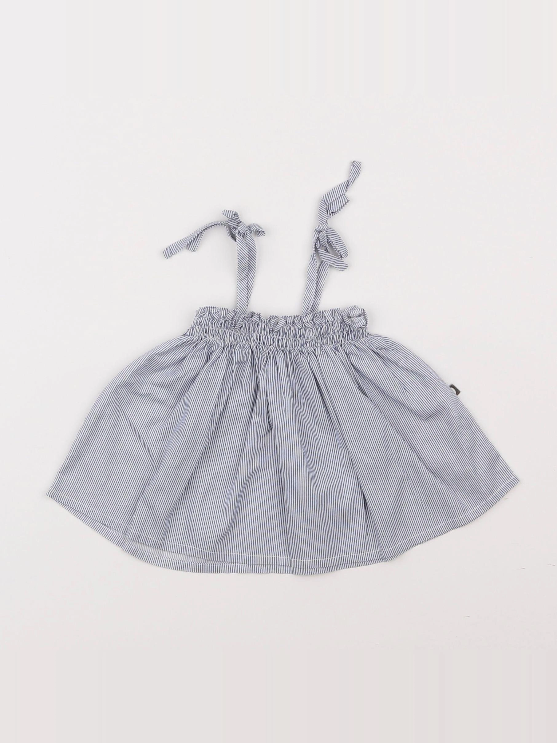 Oeuf NYC - blouse blanc, bleu - 6 mois