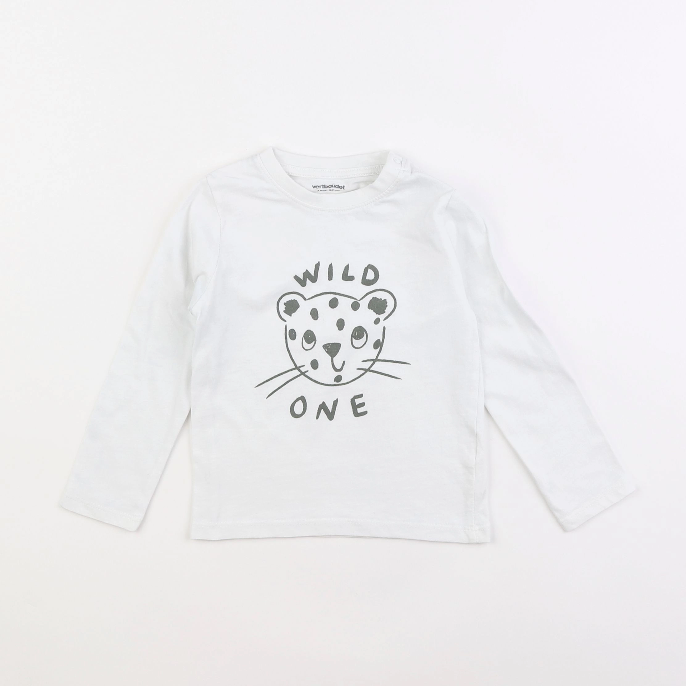 Vertbaudet - tee-shirt blanc - 2 ans