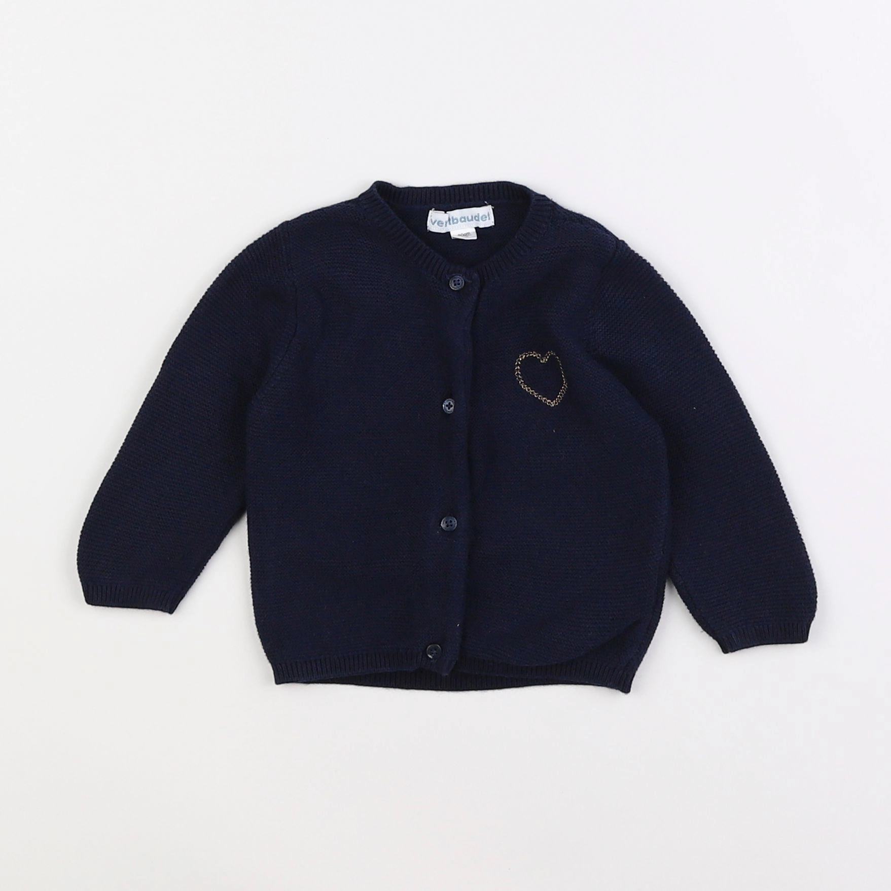 Vertbaudet - gilet bleu - 3 mois