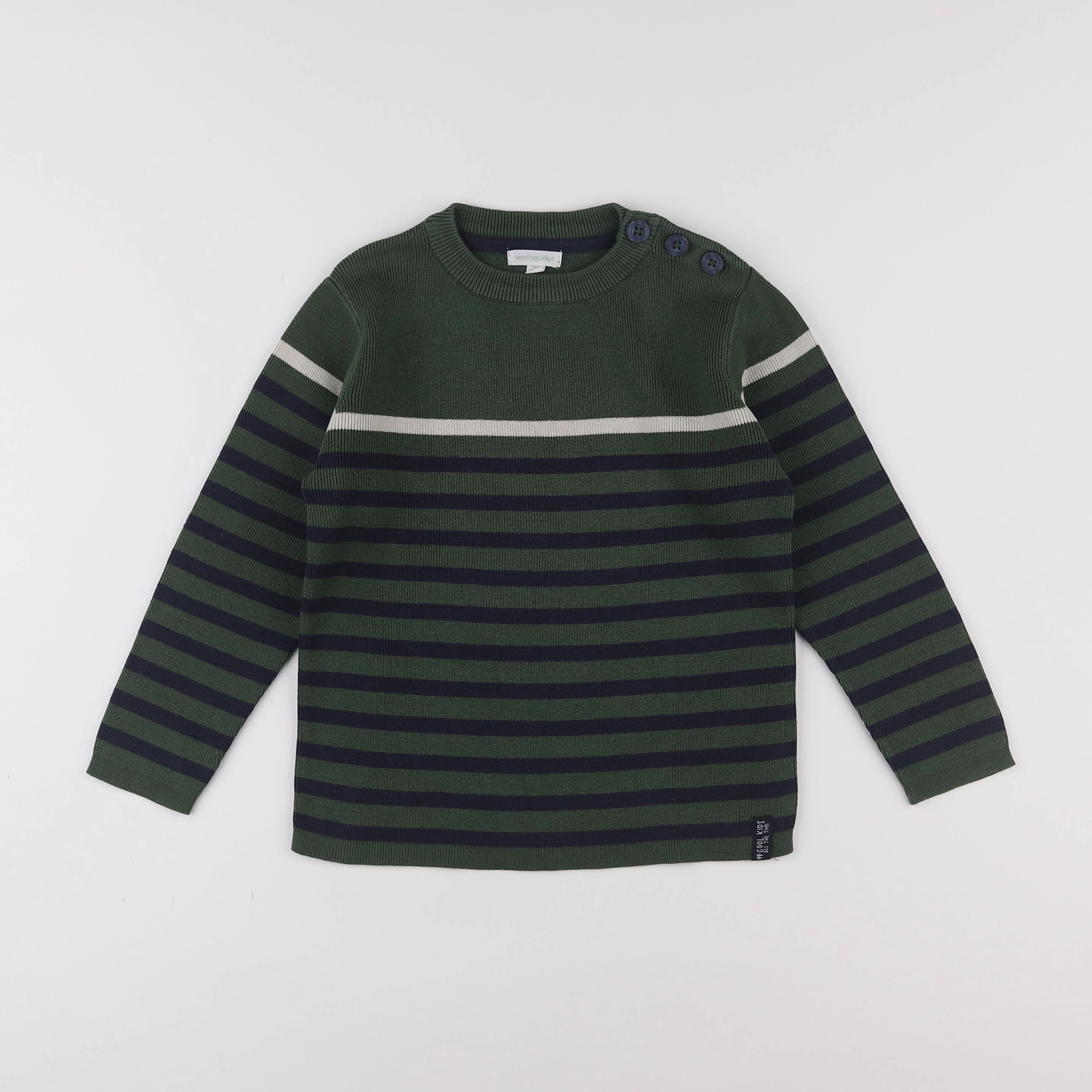 Vertbaudet - pull vert - 5 ans