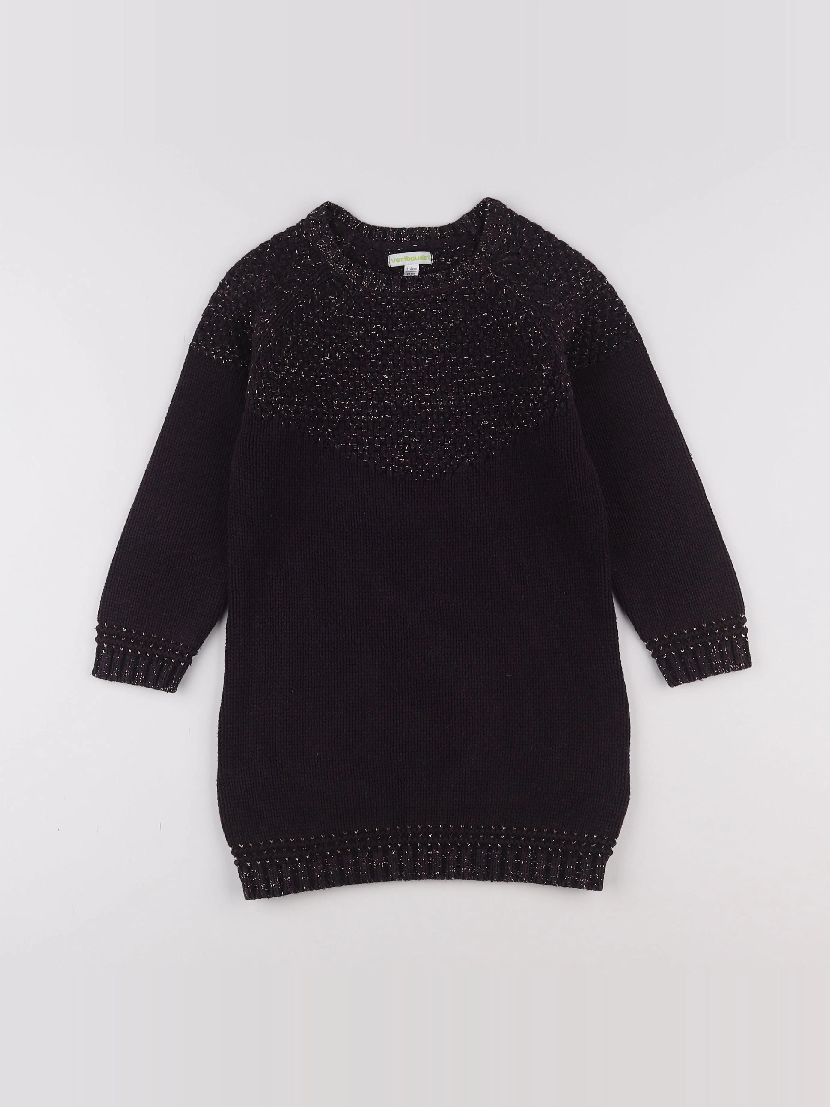 Vertbaudet - robe violet, or - 6 ans
