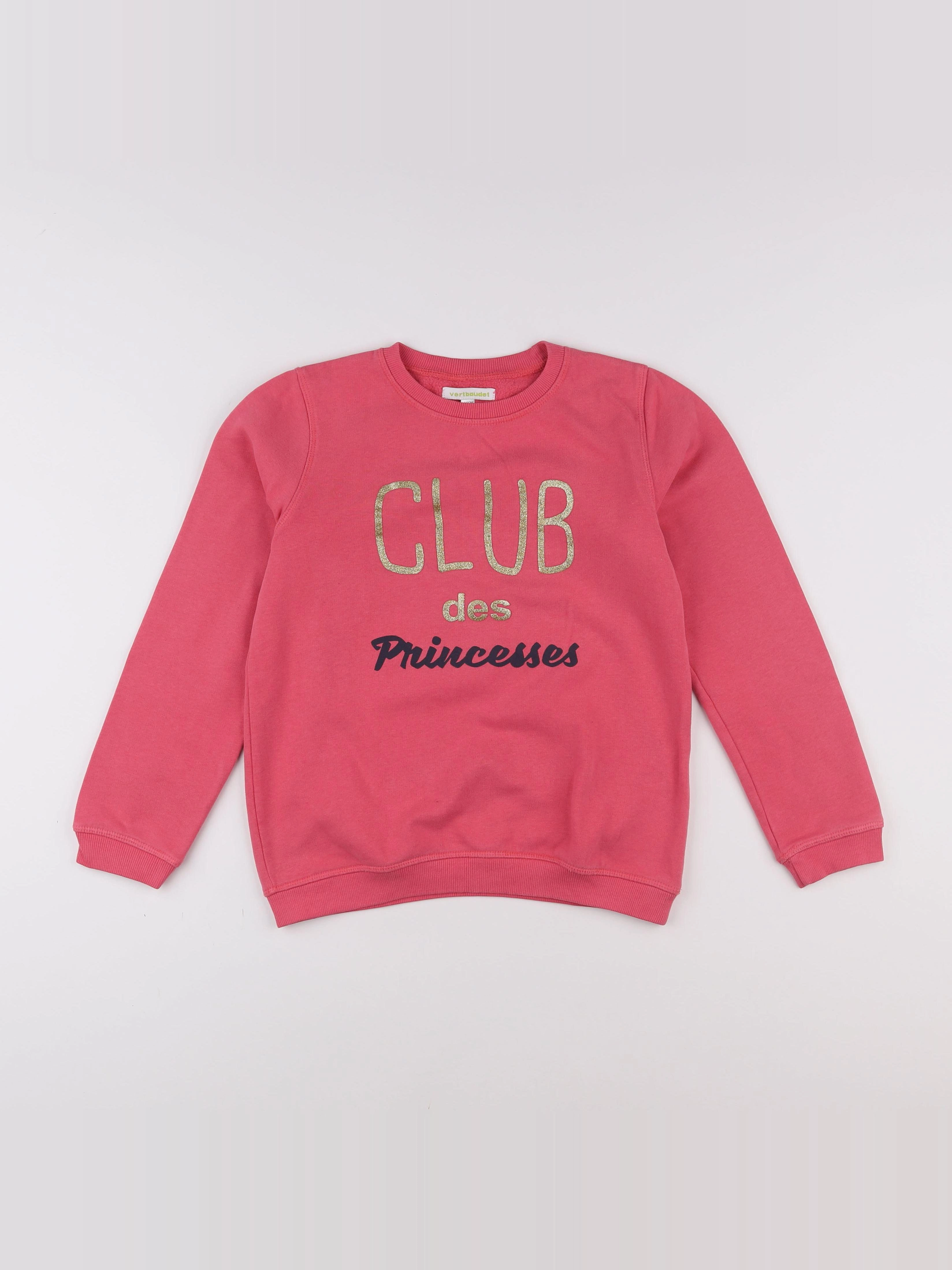 Vertbaudet - sweat rose - 10 ans
