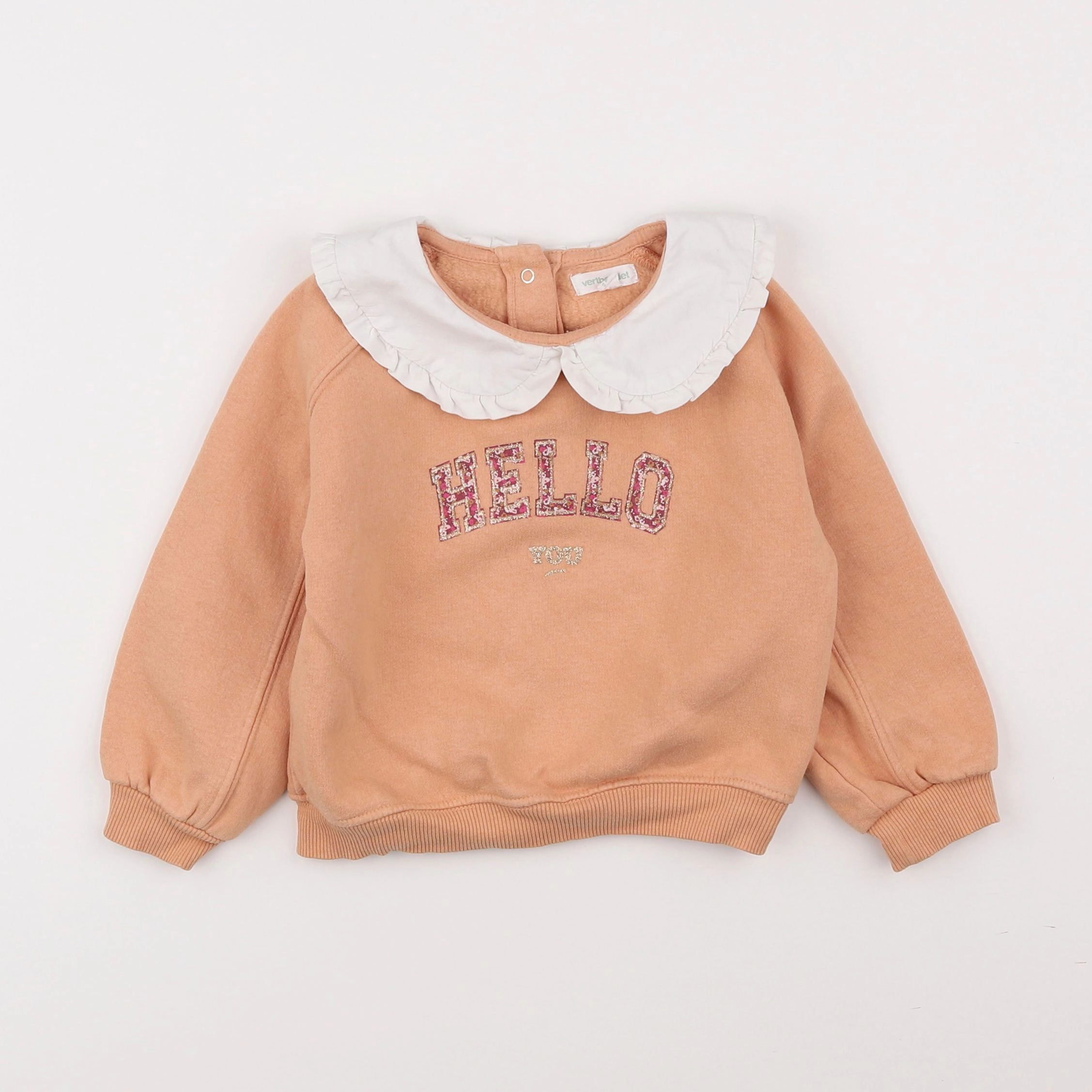 Vertbaudet - sweat rose - 2 ans