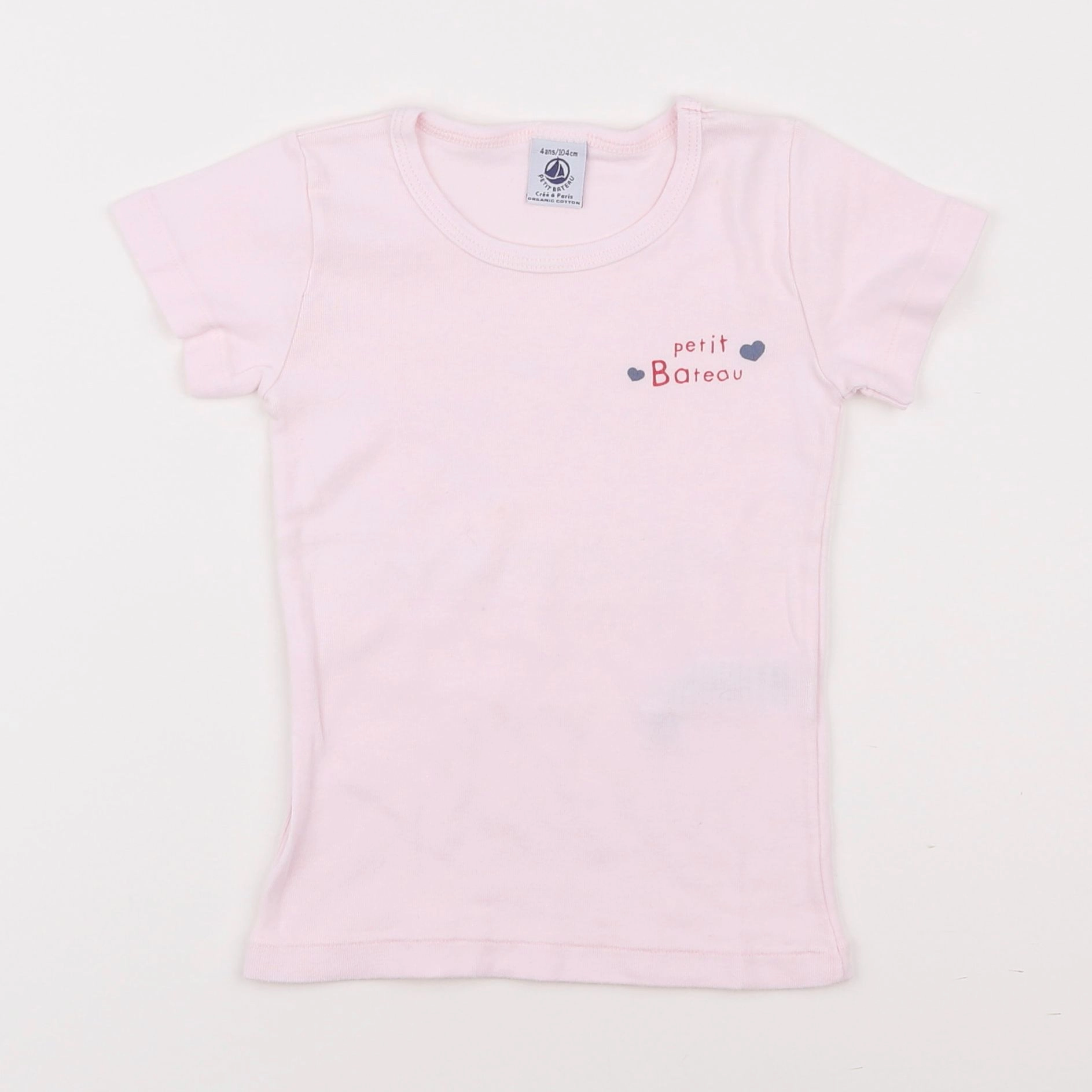 Petit Bateau - maillot de corps rose - 4 ans