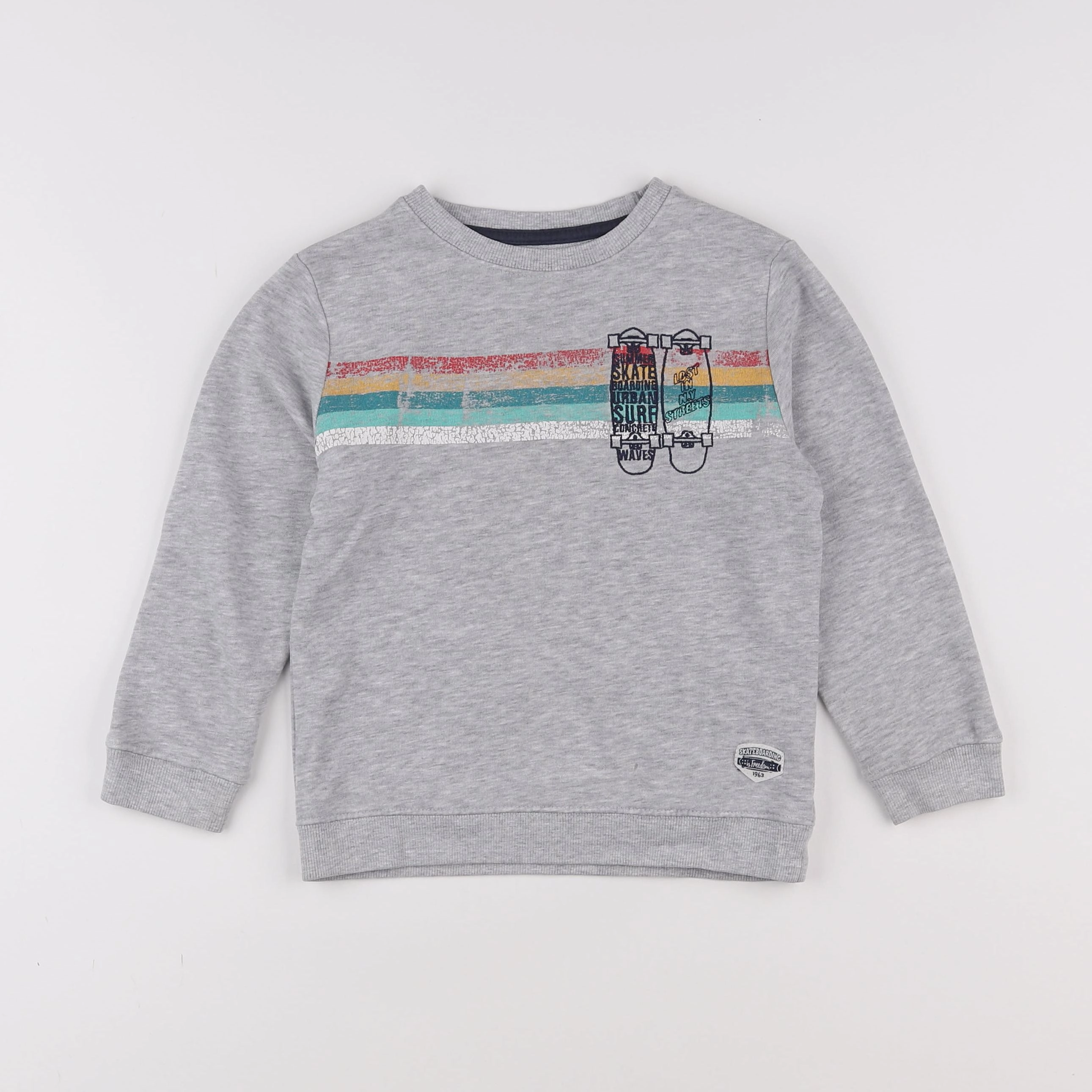 Vertbaudet - sweat gris - 5 ans