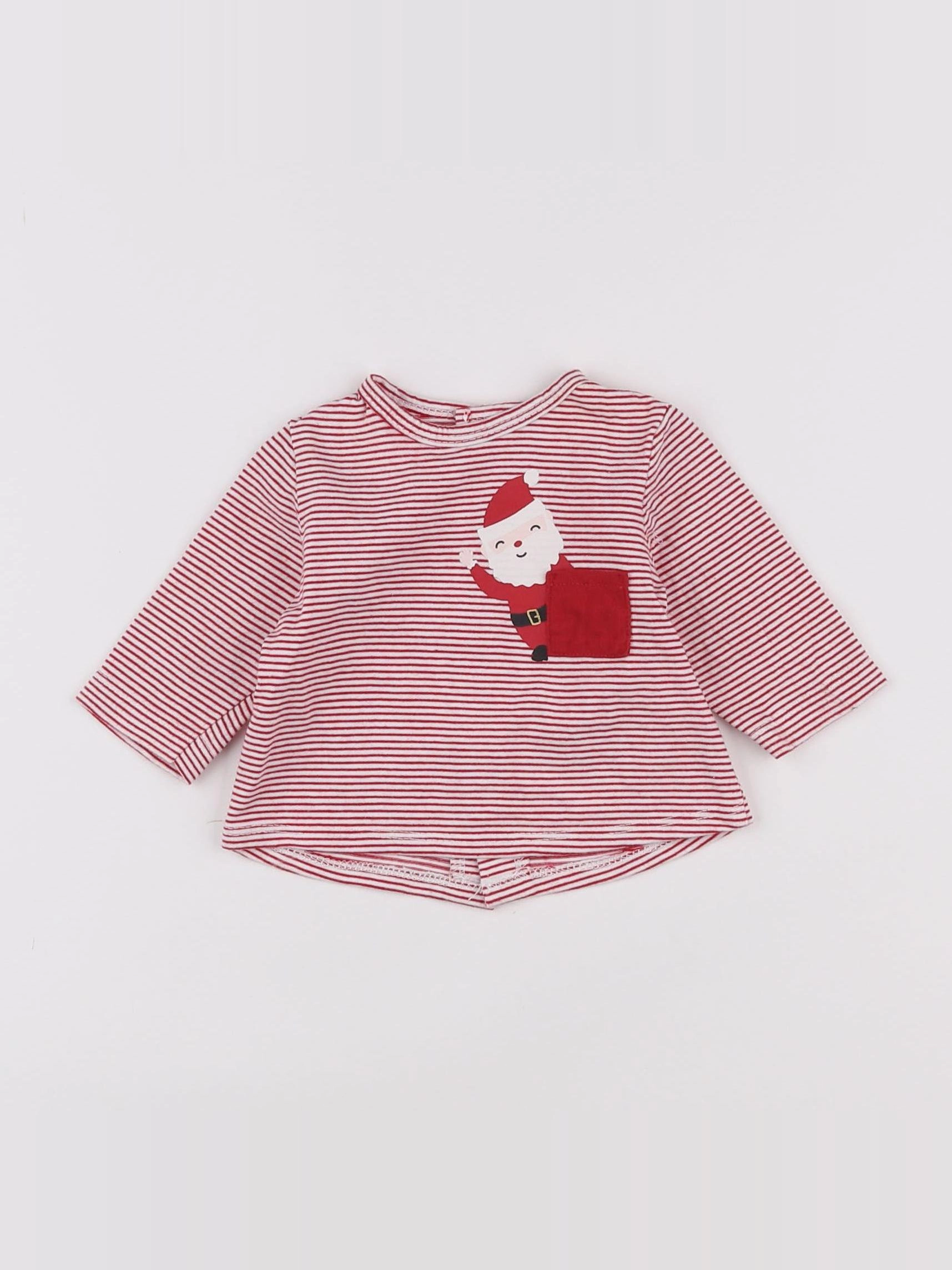 Vertbaudet - tee-shirt rouge - 1 mois