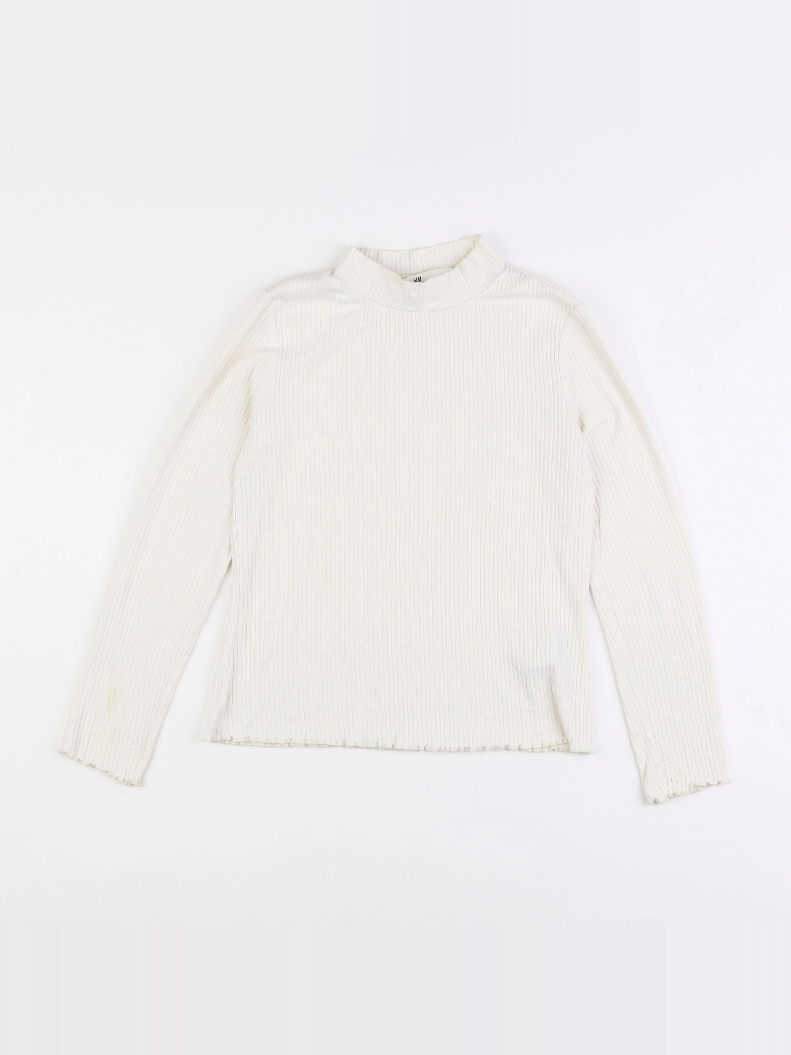 H&M - sous-pull blanc - 8/10 ans