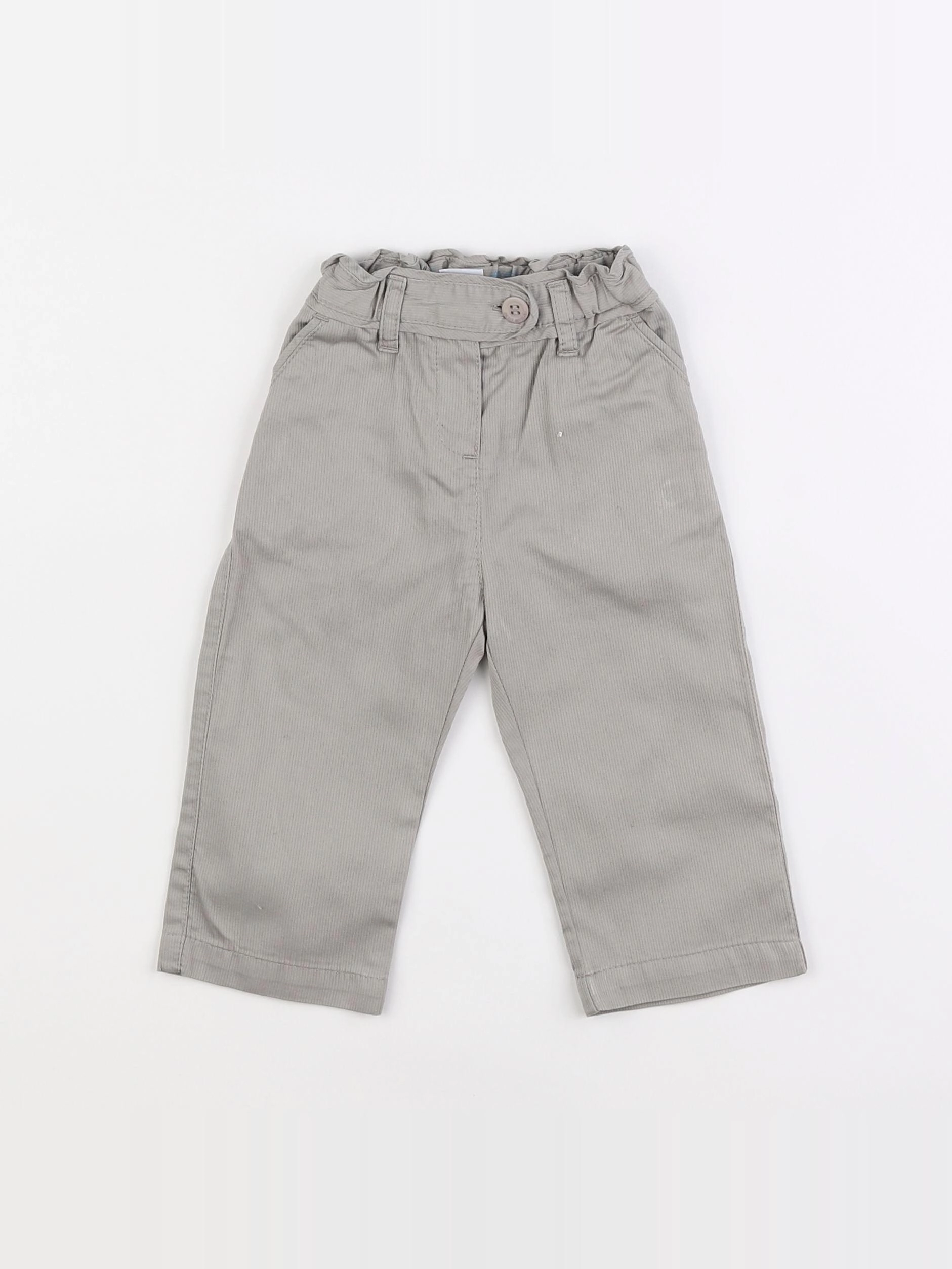 Petit Bateau - pantalon gris - 12 mois