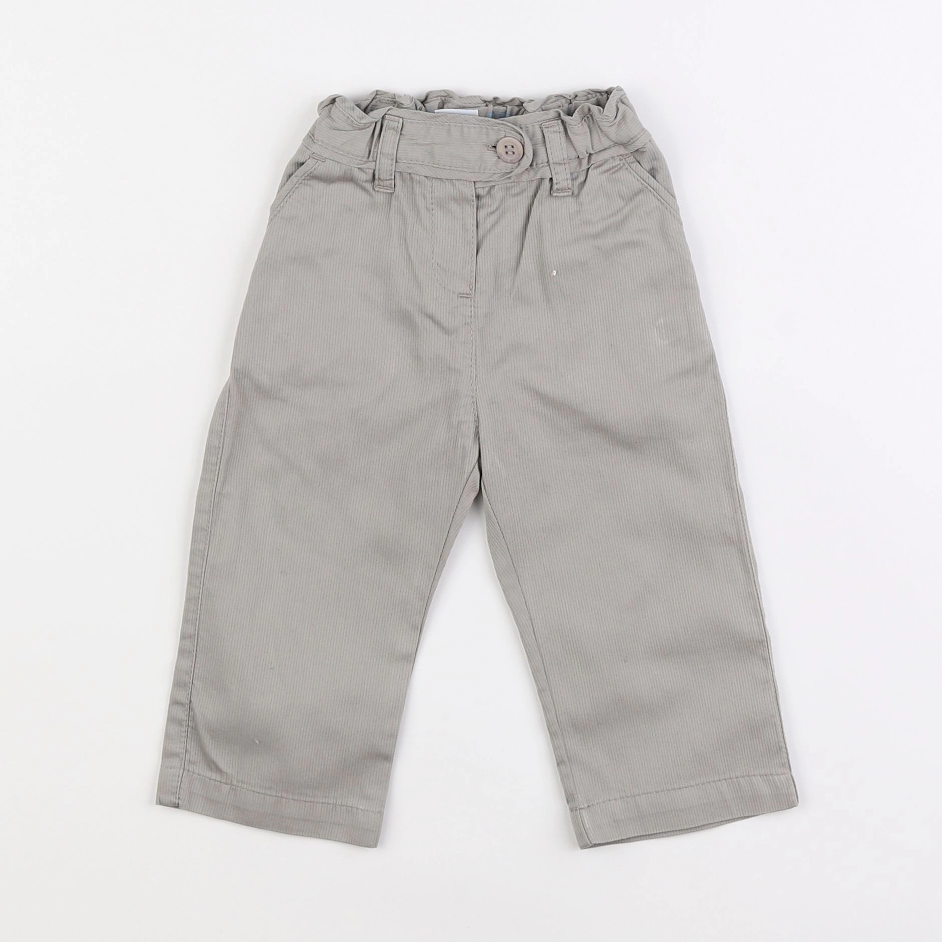 Petit Bateau - pantalon gris - 12 mois