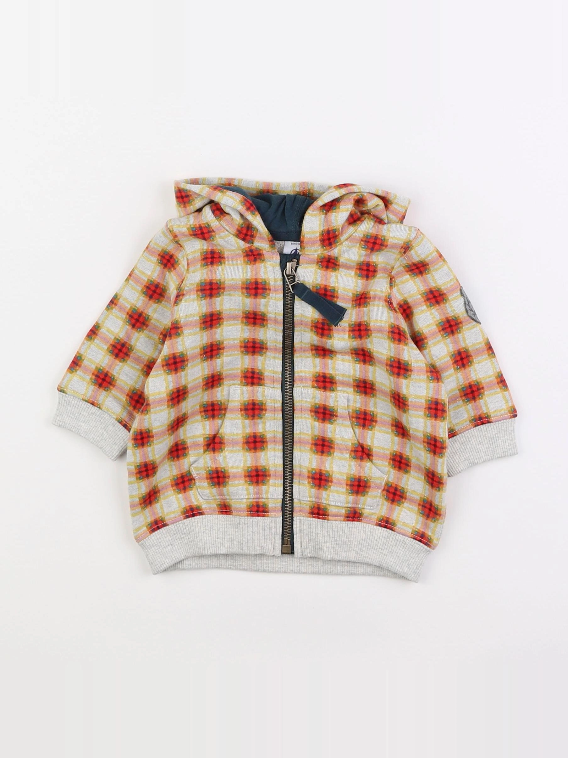 Petit Bateau - sweat multicolore - 6 mois