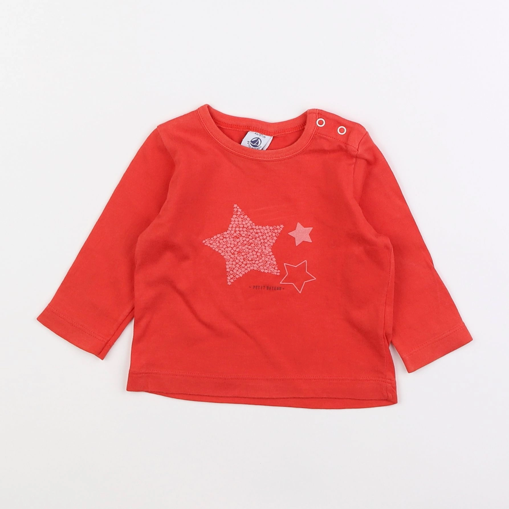Petit Bateau - tee-shirt rouge - 6 mois