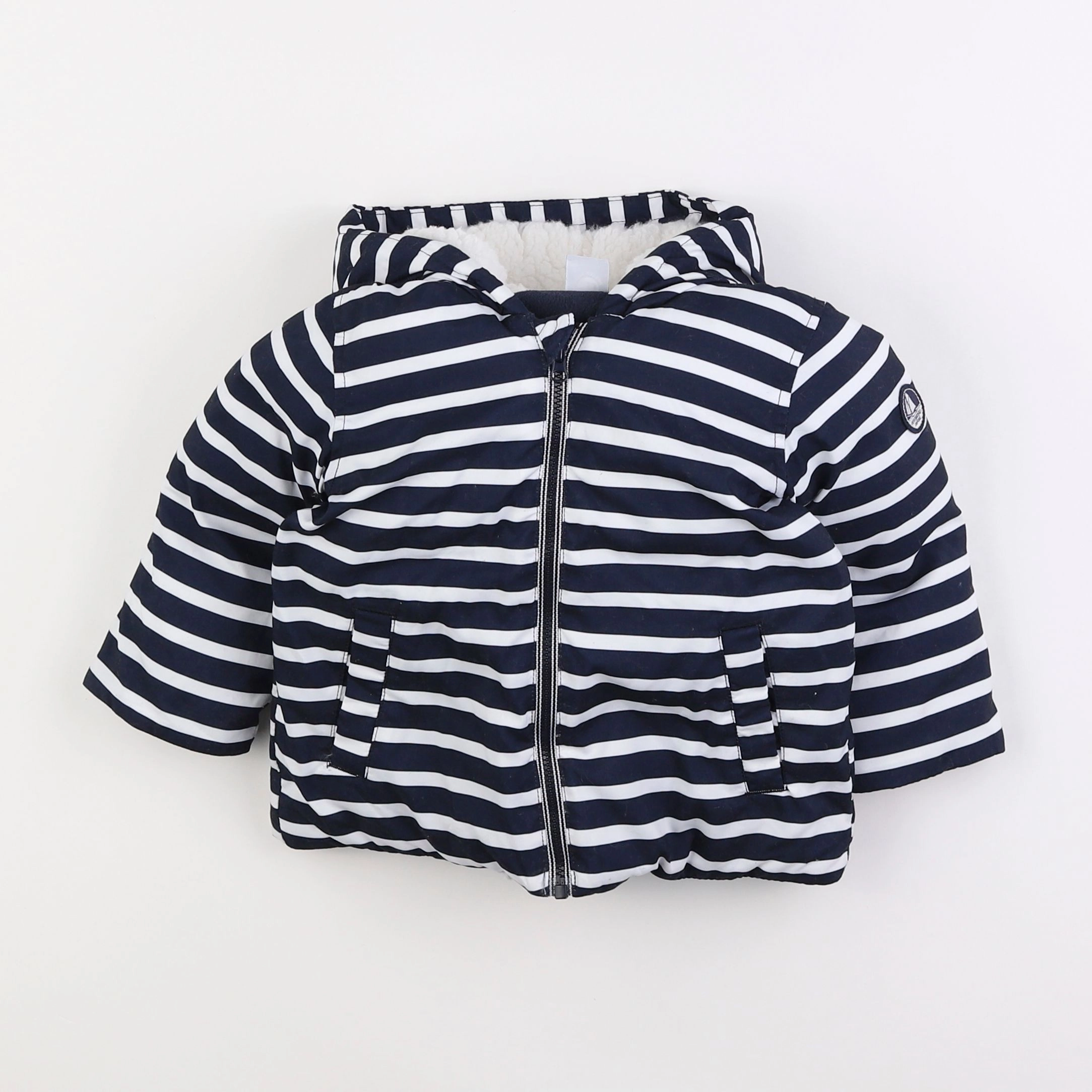 Petit Bateau - doudoune bleu - 18 mois