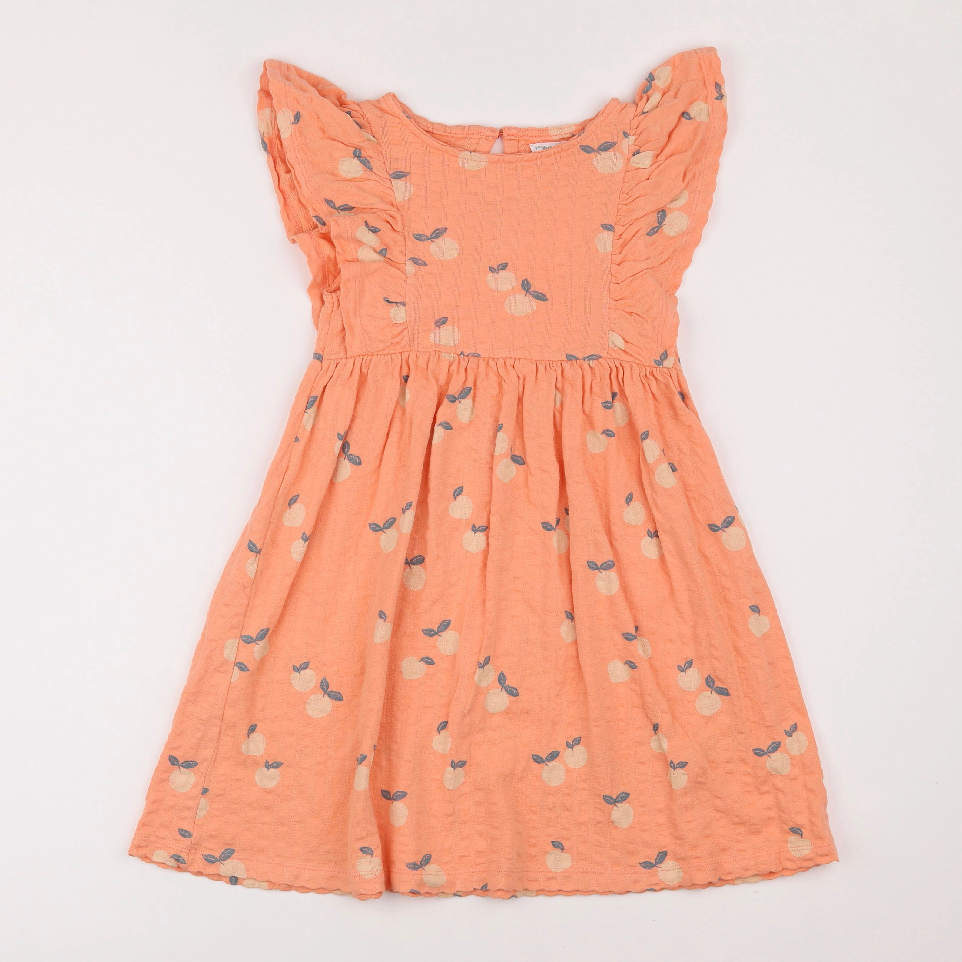 Vertbaudet - robe orange - 8 ans