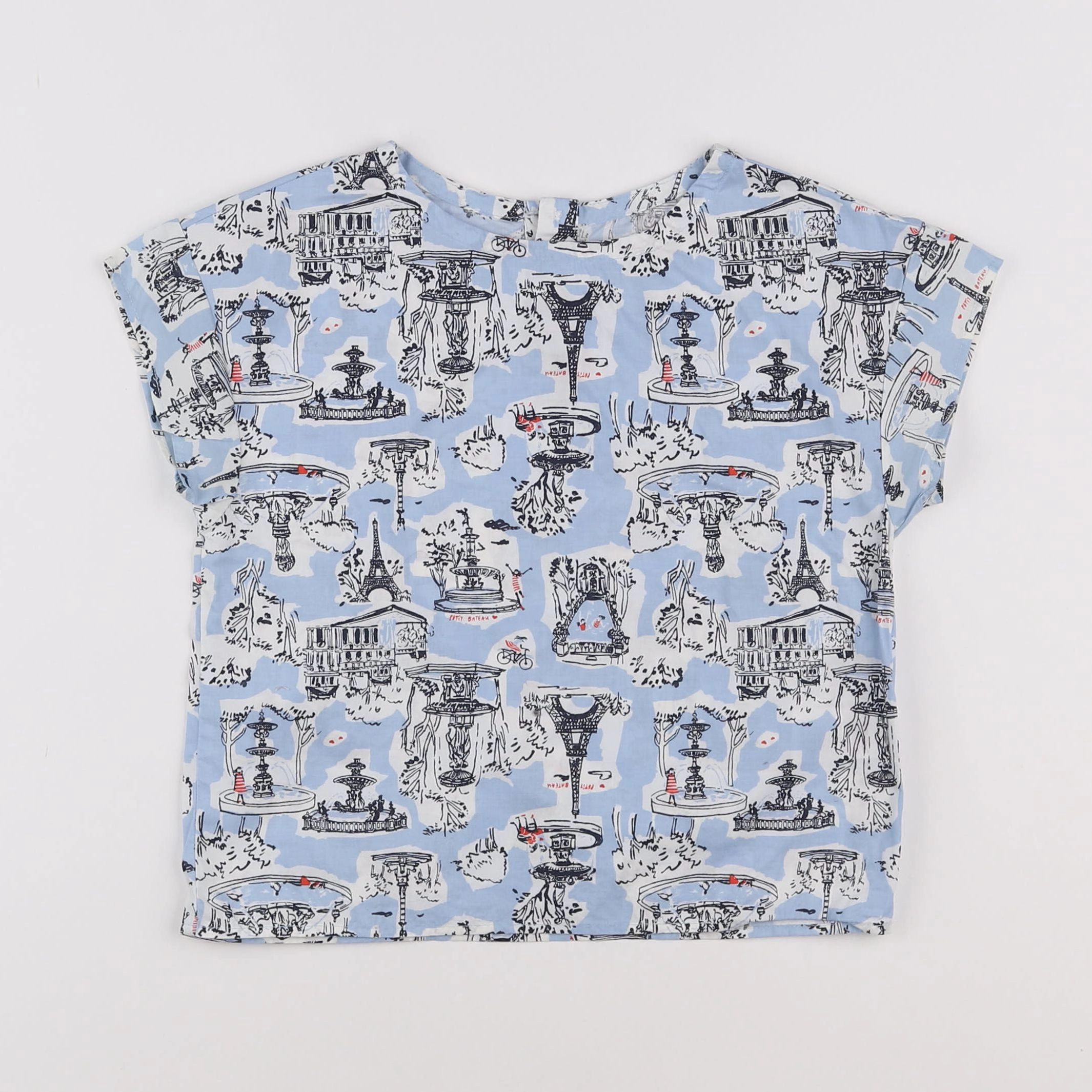 Petit Bateau - blouse bleu - 4 ans