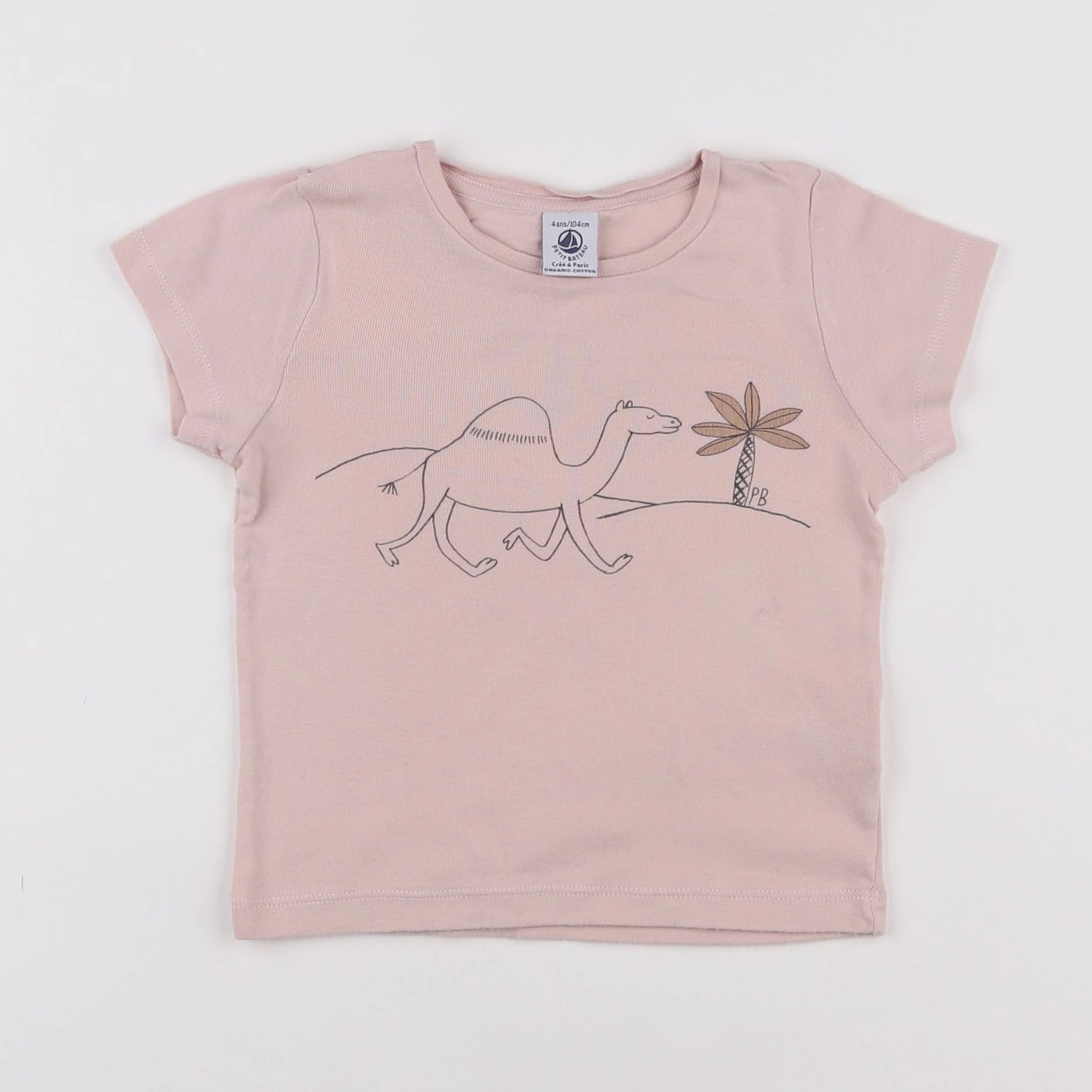 Petit Bateau - maillot de corps rose - 4 ans