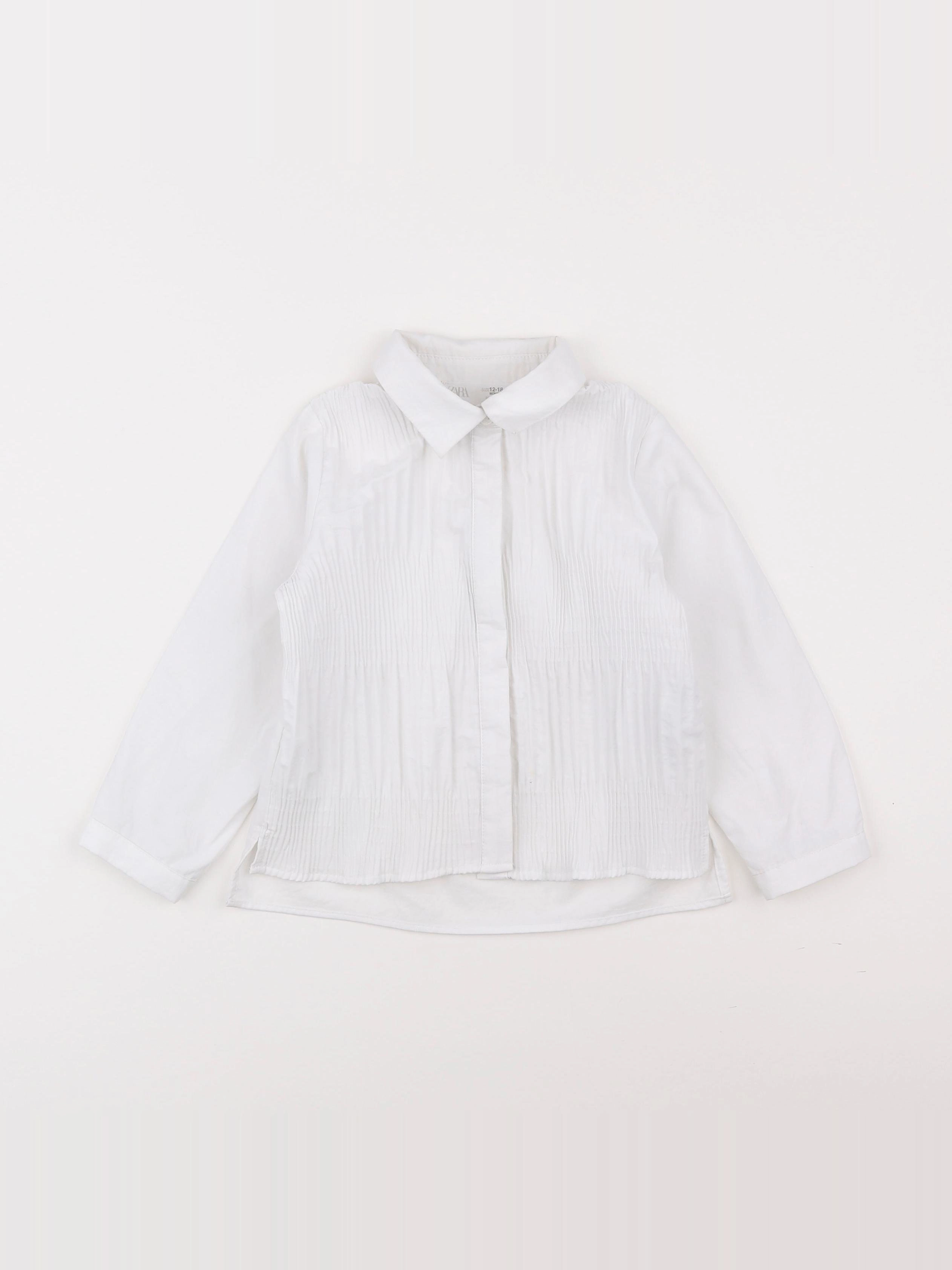 Zara - chemise blanc - 12/18 mois