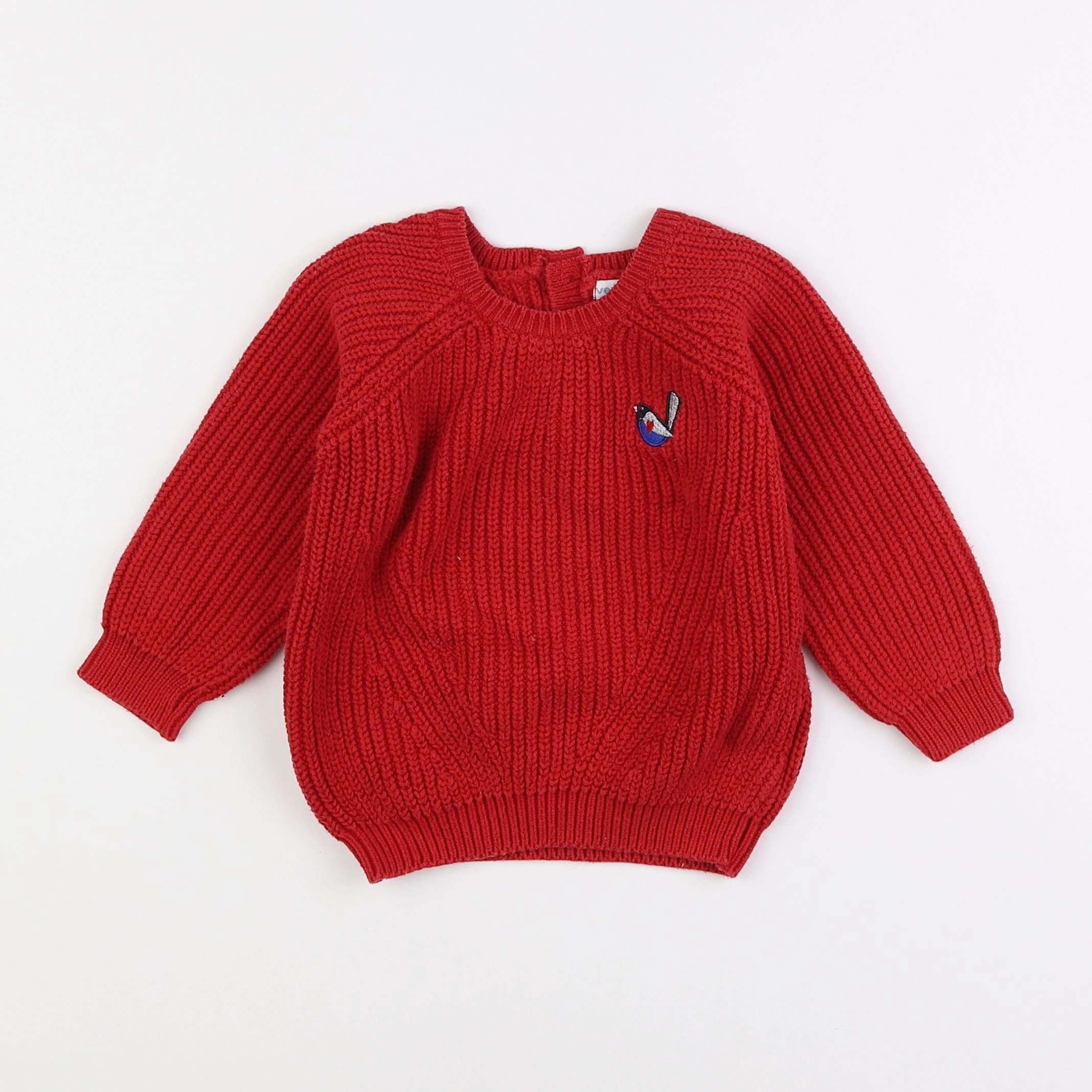 Vertbaudet - pull rouge - 2 ans